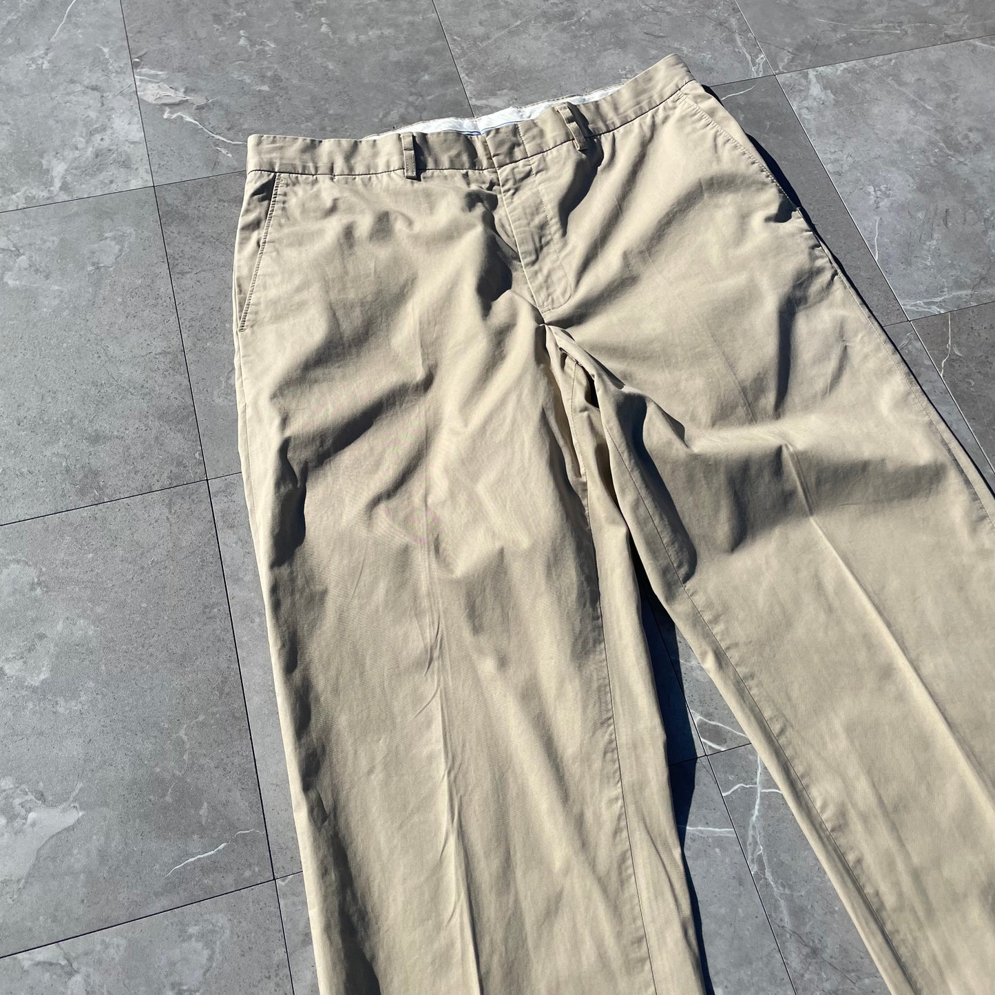 90s-00s Ralph Lauren Cream/Beige Chino Pants 34x30 KiiChain Clothing