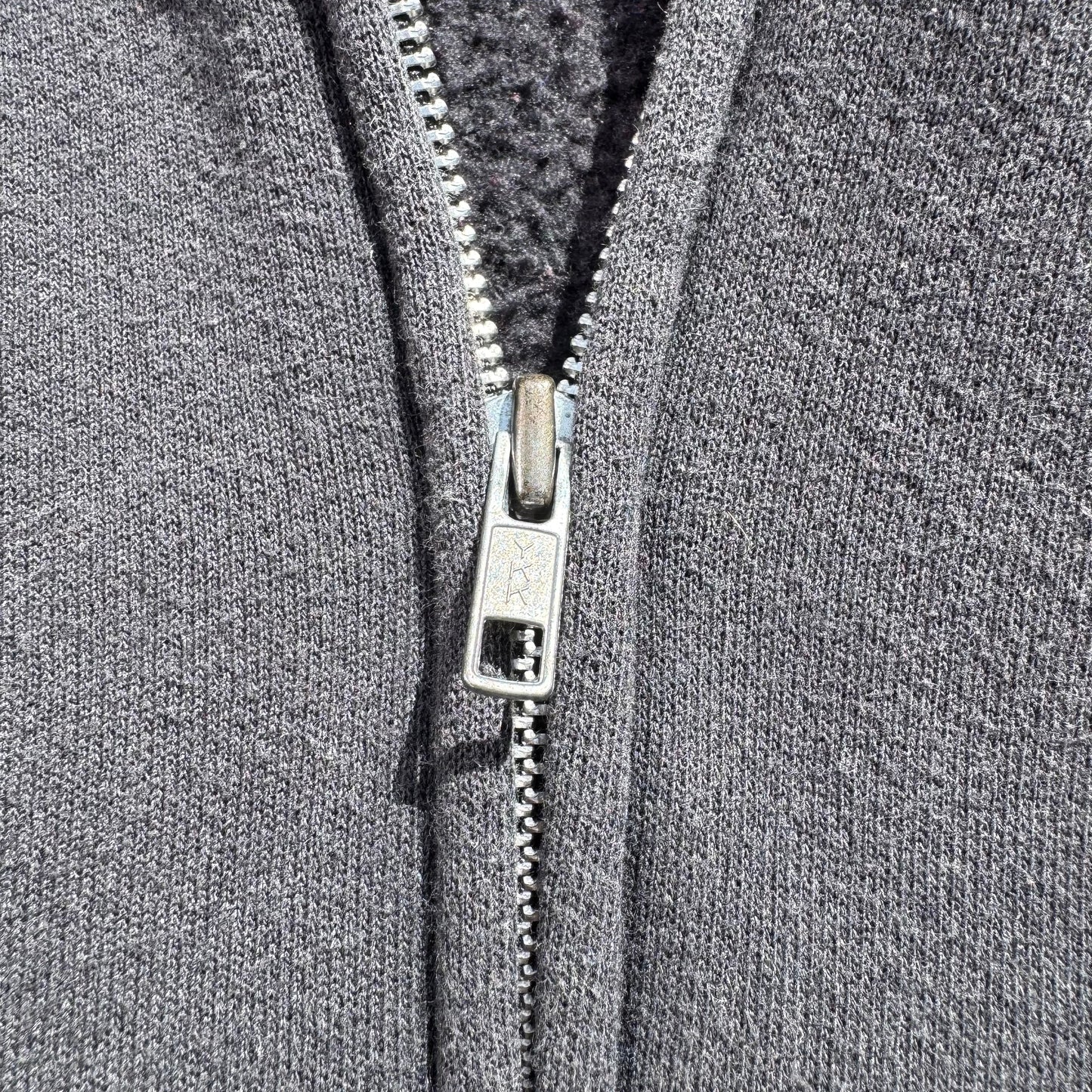 90s Lee Heavyweight Faded Black Zip-Up Hoodie KiiChain Clothing