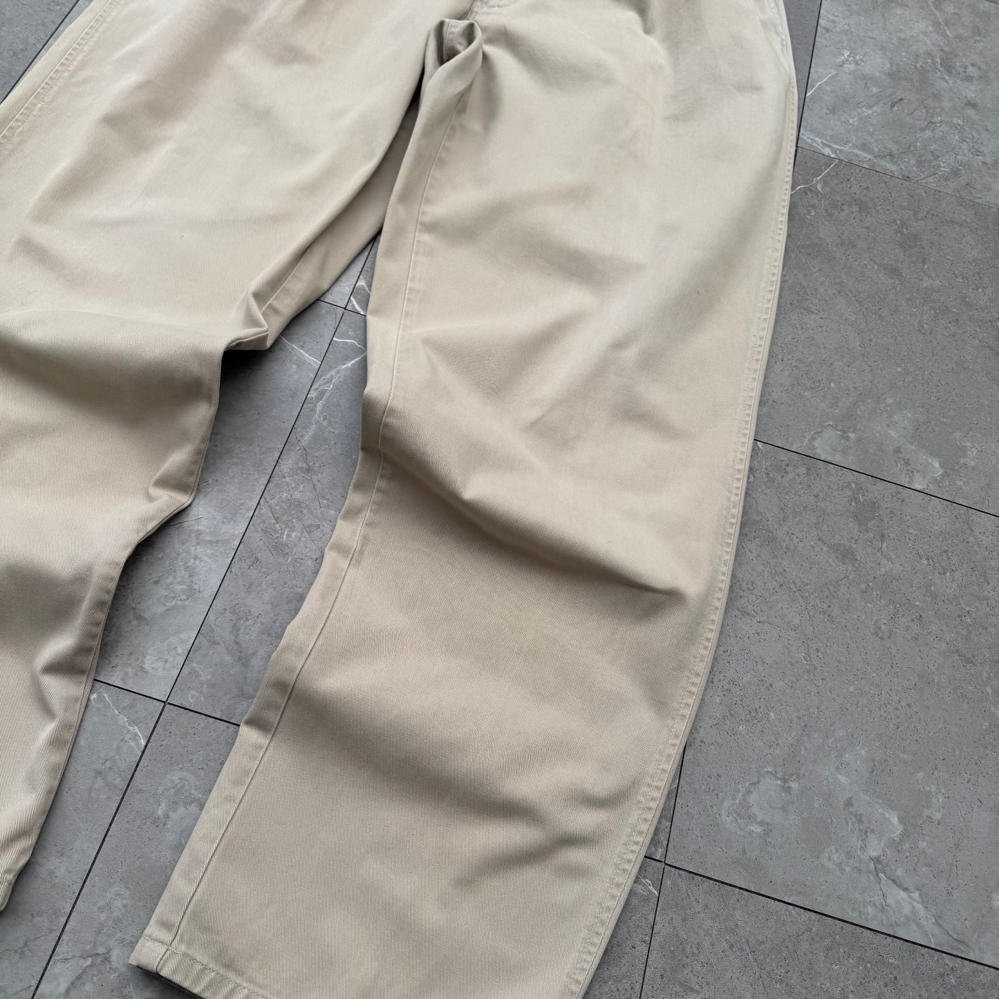80s-90s Polo by Ralph Lauren Made in USA Cream/Beige Chino Pants 36x32