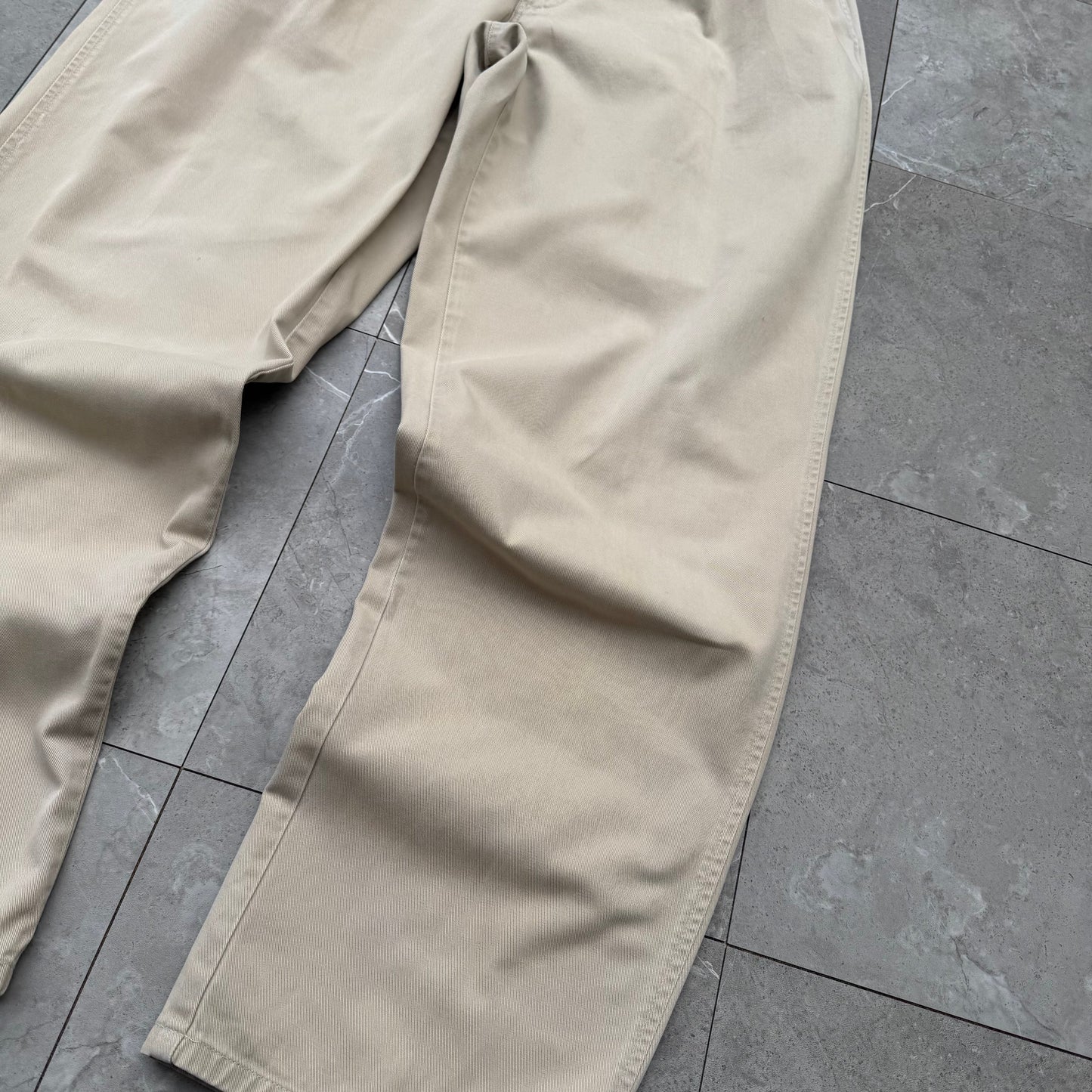 80s-90s Polo by Ralph Lauren Made in USA Cream/Beige Chino Pants 36x32 KiiChain Clothing