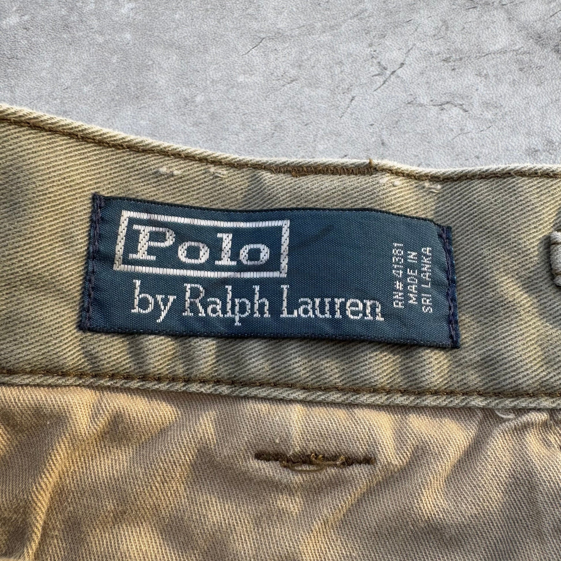90s-00s Polo by Ralph Lauren Polo Chino Cargo Pants 35x32 KiiChain Clothing