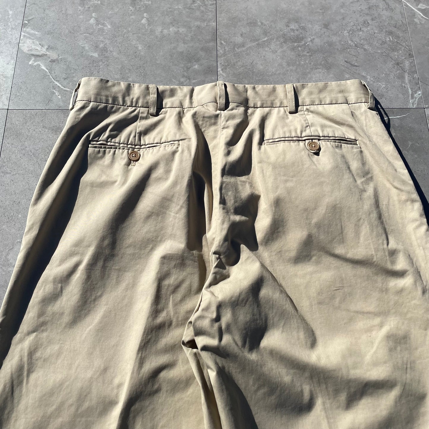 90s-00s Ralph Lauren Cream/Beige Chino Pants 34x30 KiiChain Clothing