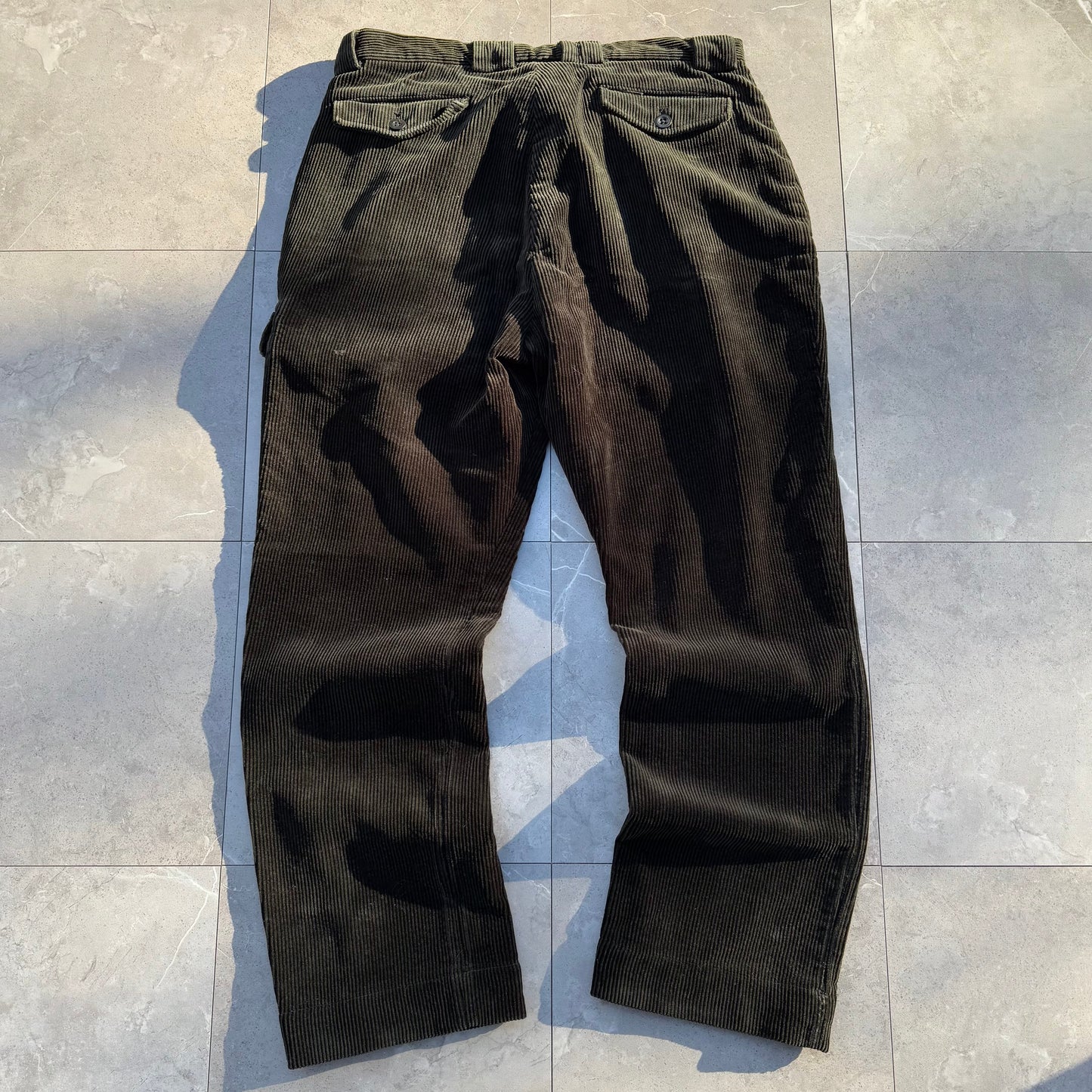 00s Polo by Ralph Lauren Black Corduroy Cargo Pants 33x34 KiiChain Clothing
