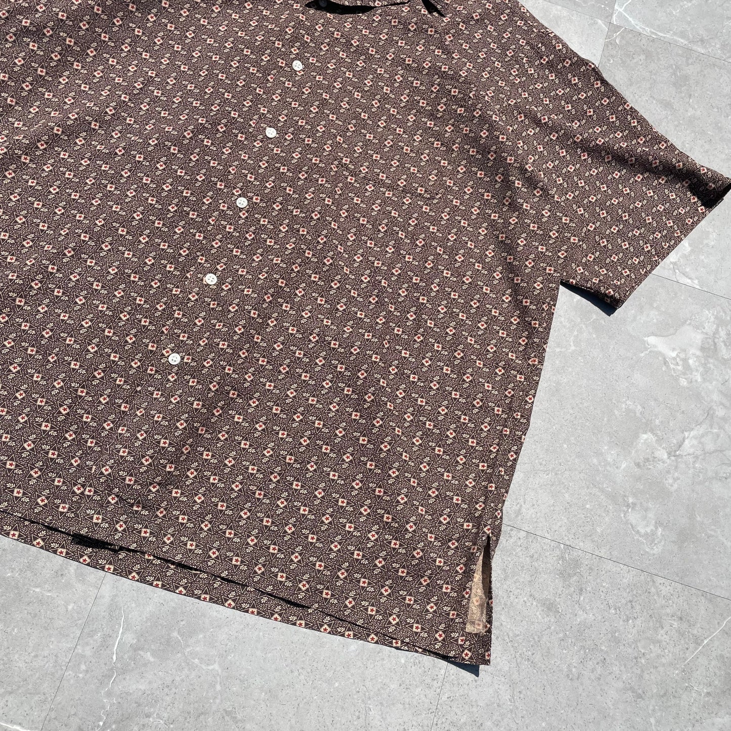 90s Ralph Lauren Caldwell Rare Brown Hawaiian Shirt KiiChain Clothing