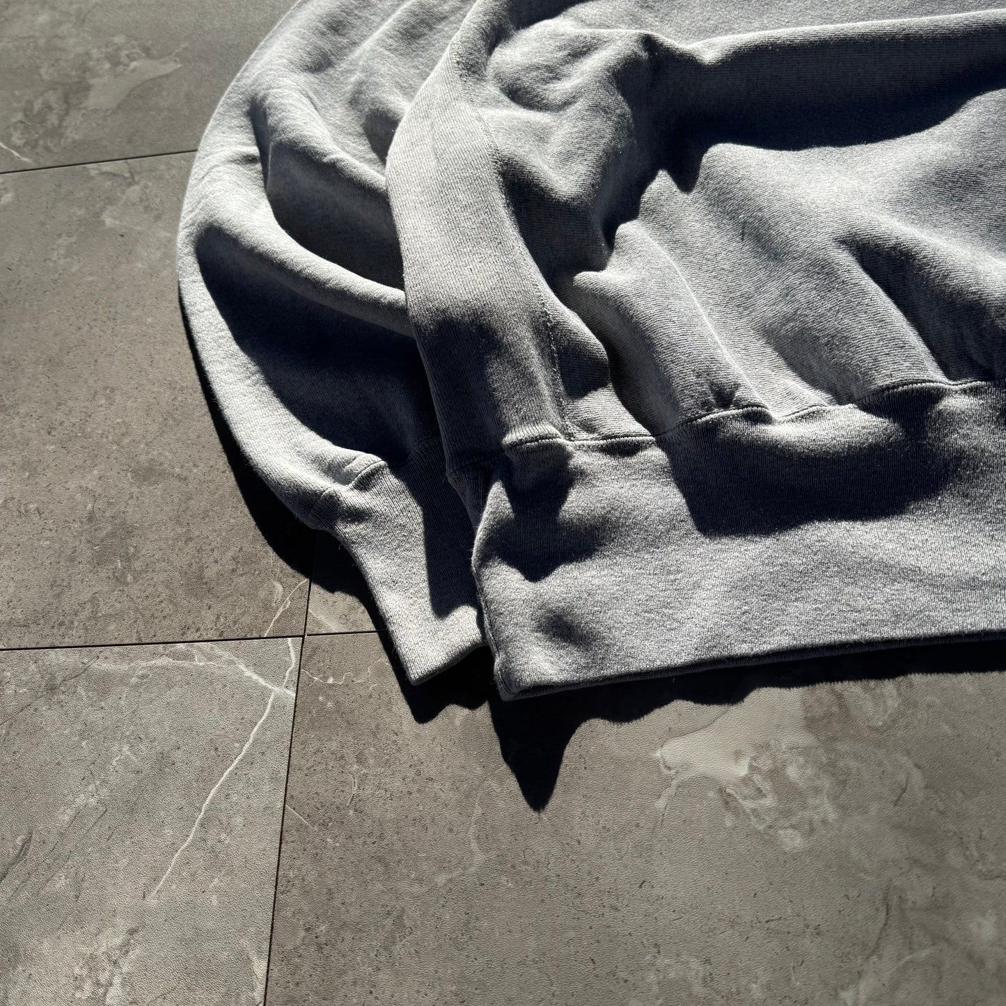 90s Champion Reverse Weave Gray White-Logo Sweatshirt