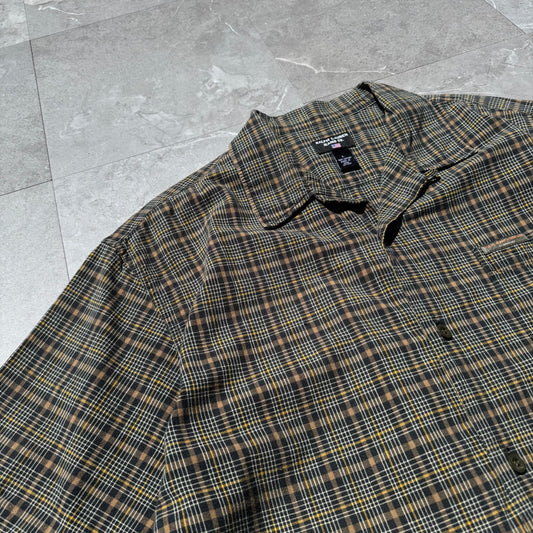 90s-00s Ralph Lauren Jeans Co Checkered Cotton Open Collar Shirt KiiChain Clothing