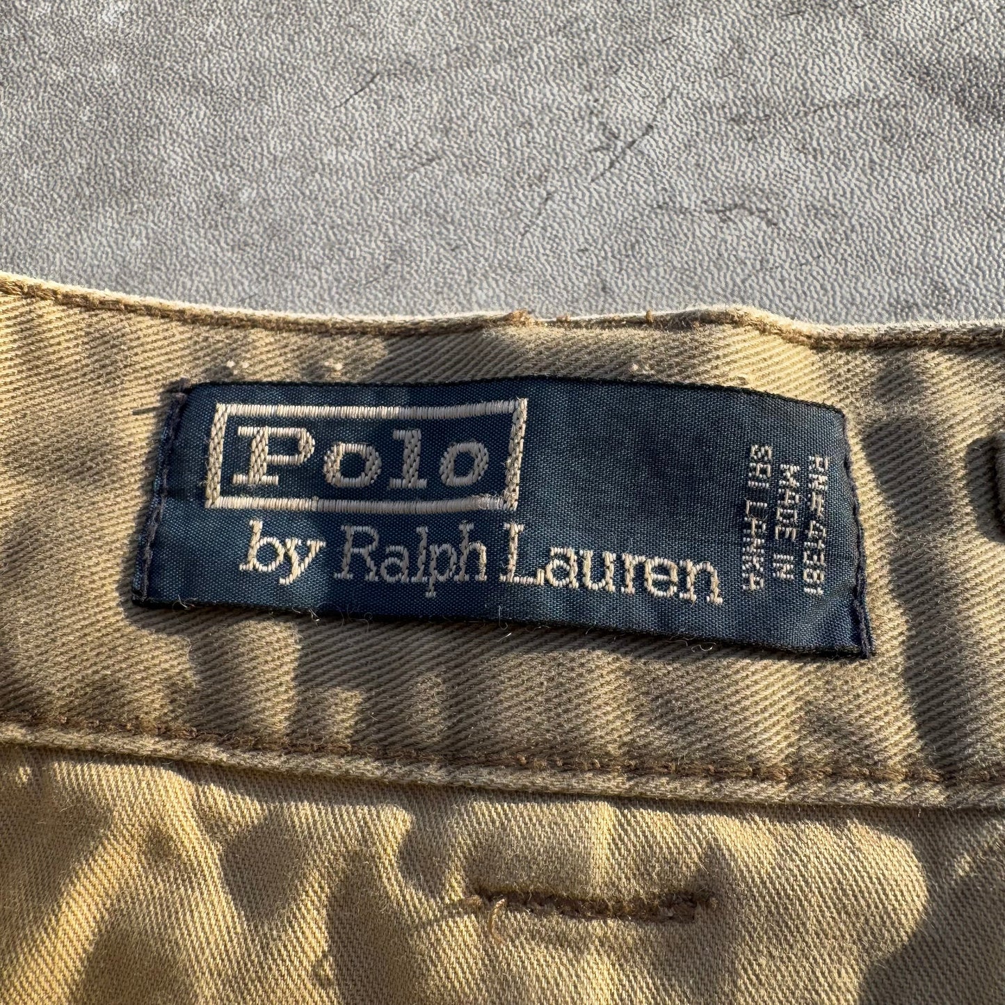 90s-00s Polo by Ralph Lauren Polo Chino Beige Cargo Pants 32x32 KiiChain Clothing