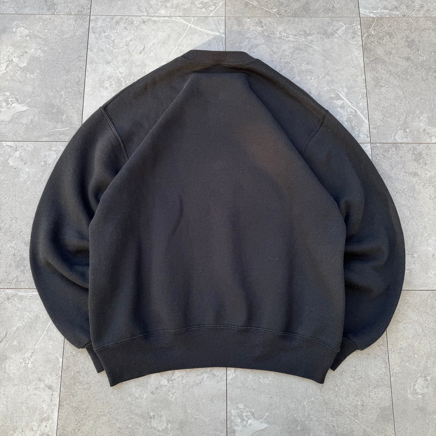 90s Russell Athletic Made in USA Black Blank Sweatshirt KiiChain Clothing
