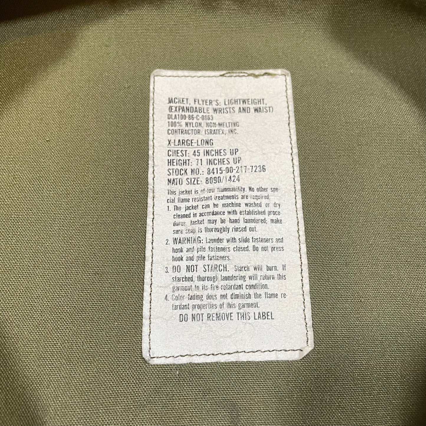 80s Military Made in USA Flight Jacket KiiChain