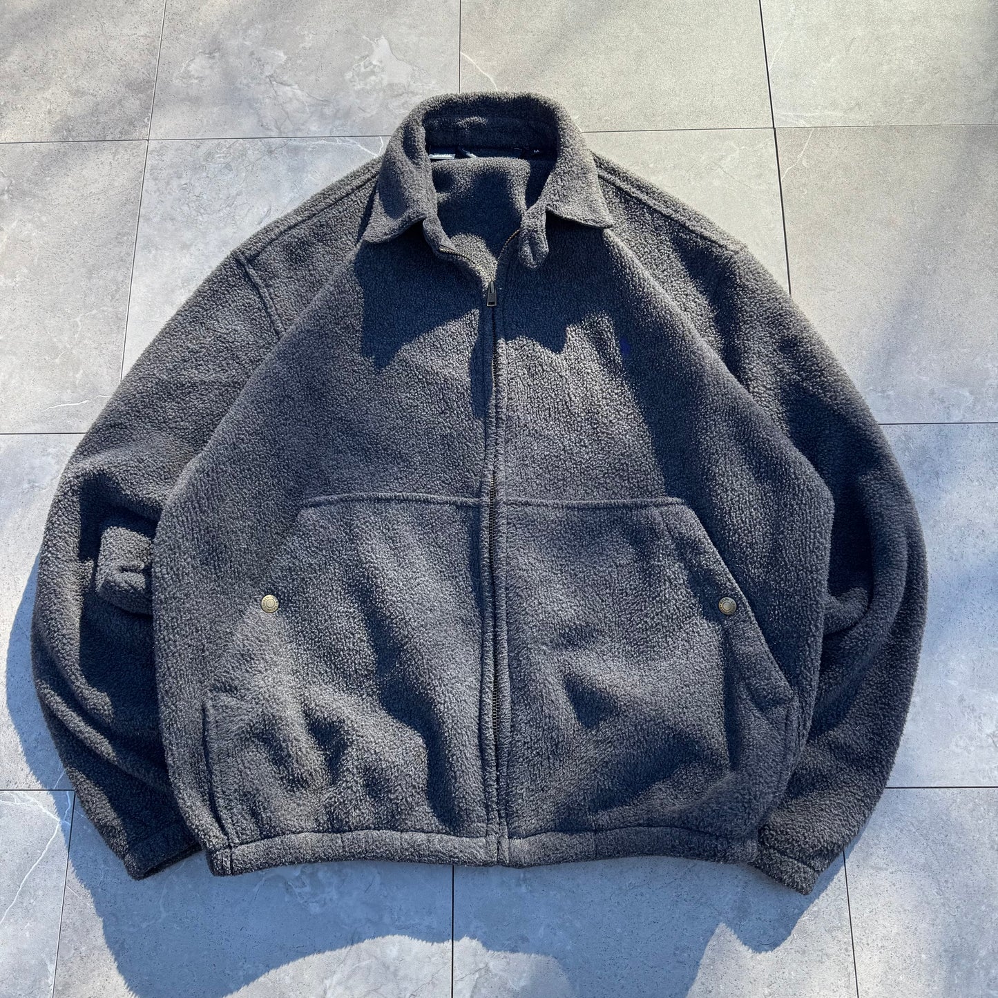 80s-90s Polo by Ralph Lauren Made in USA Fleece Swing Top Jacket