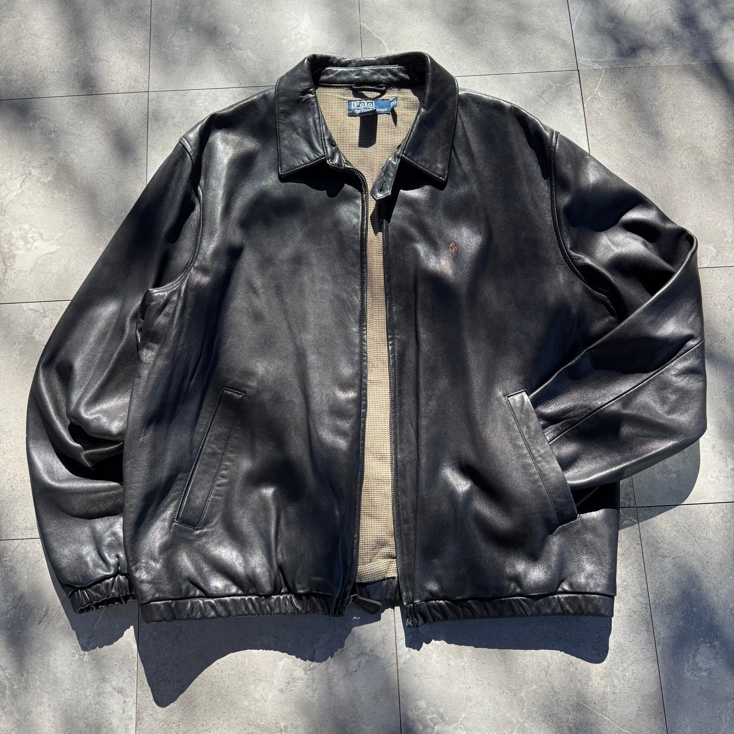 90s-00s Polo by Ralph Lauren Black Leather Jacket