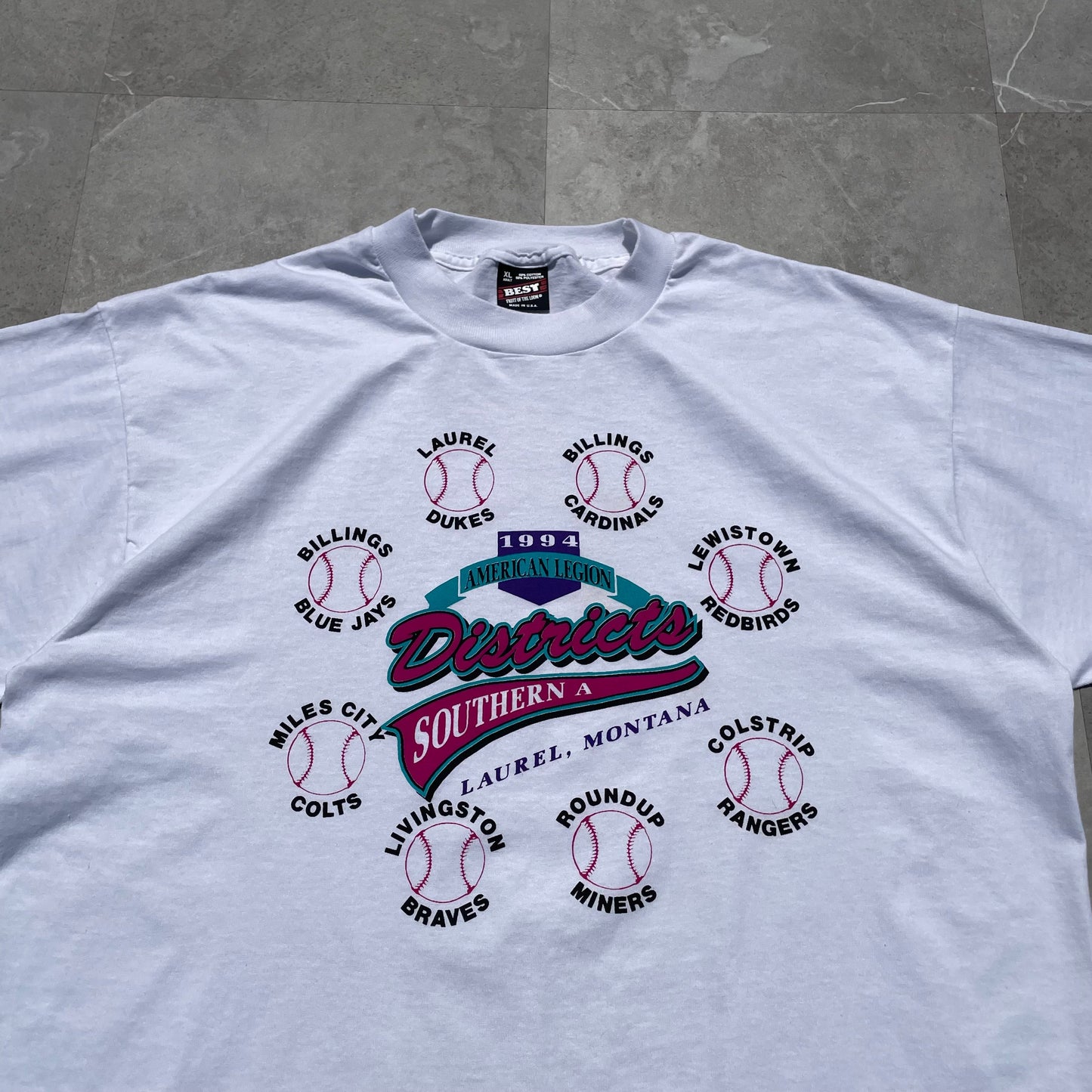 90s Fruit of the Loom 1994 American Legion Districts Made in USA Single Stitch T-Shirt KiiChain Clothing