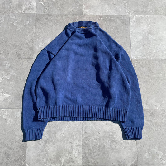 90s Eddie Bauer Heavyweight Blue Knit KiiChain Clothing