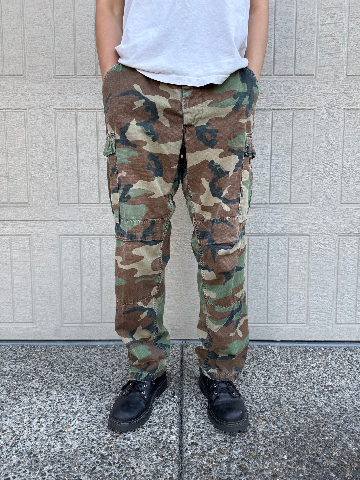 80s US Army 1988 Woodland Camouflage Military Pants KiiChain Clothing