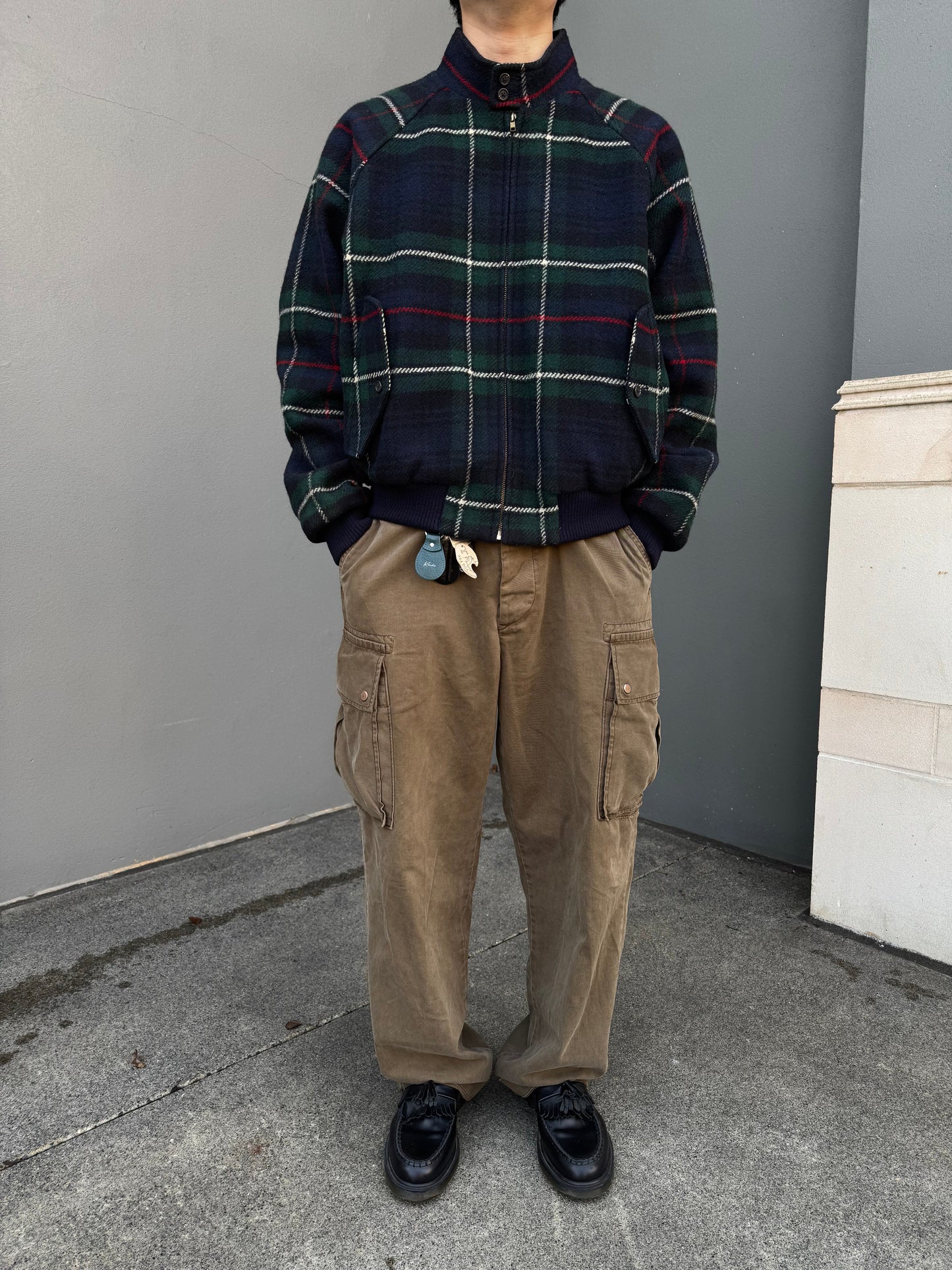 90s Ralph Lauren Checkered Wool Harrington Jacket KiiChain Clothing