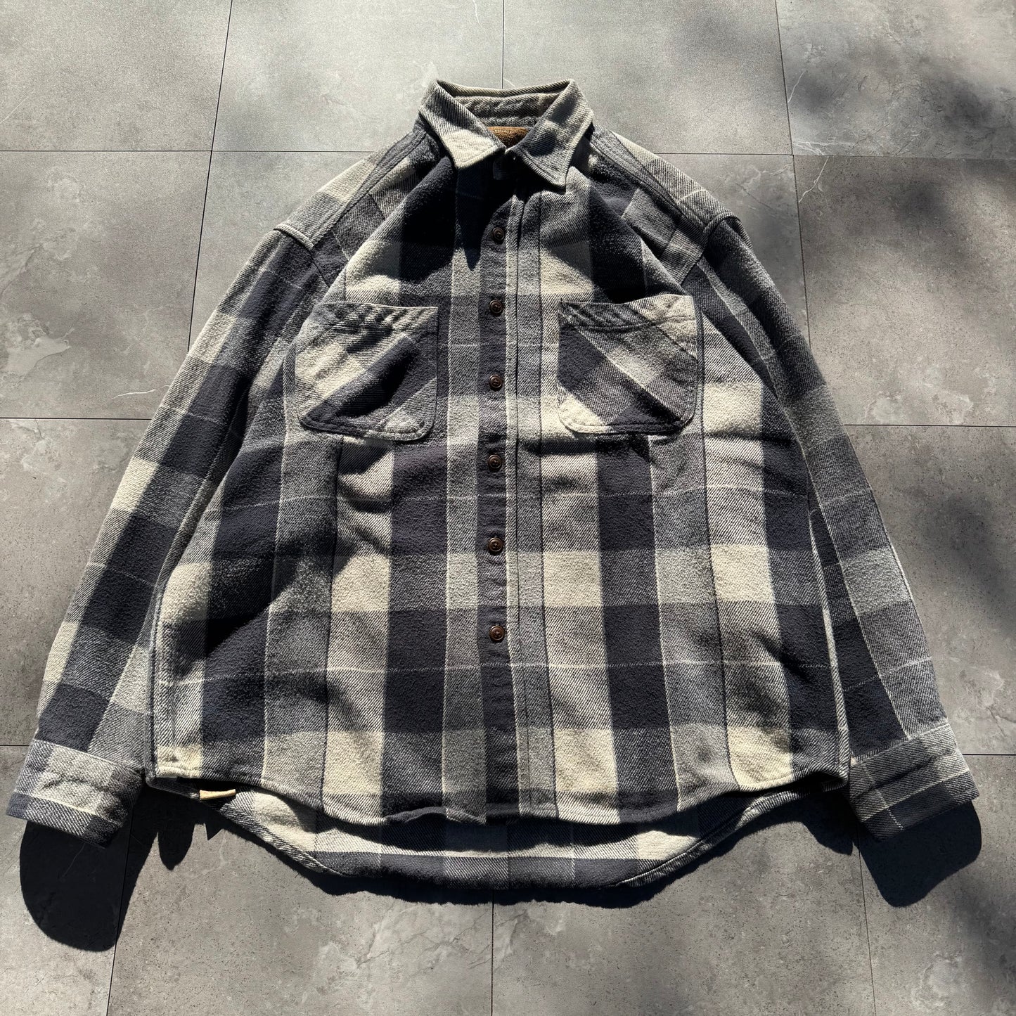 90s St. John’s Bay Faded Checkered Flannel Shirt