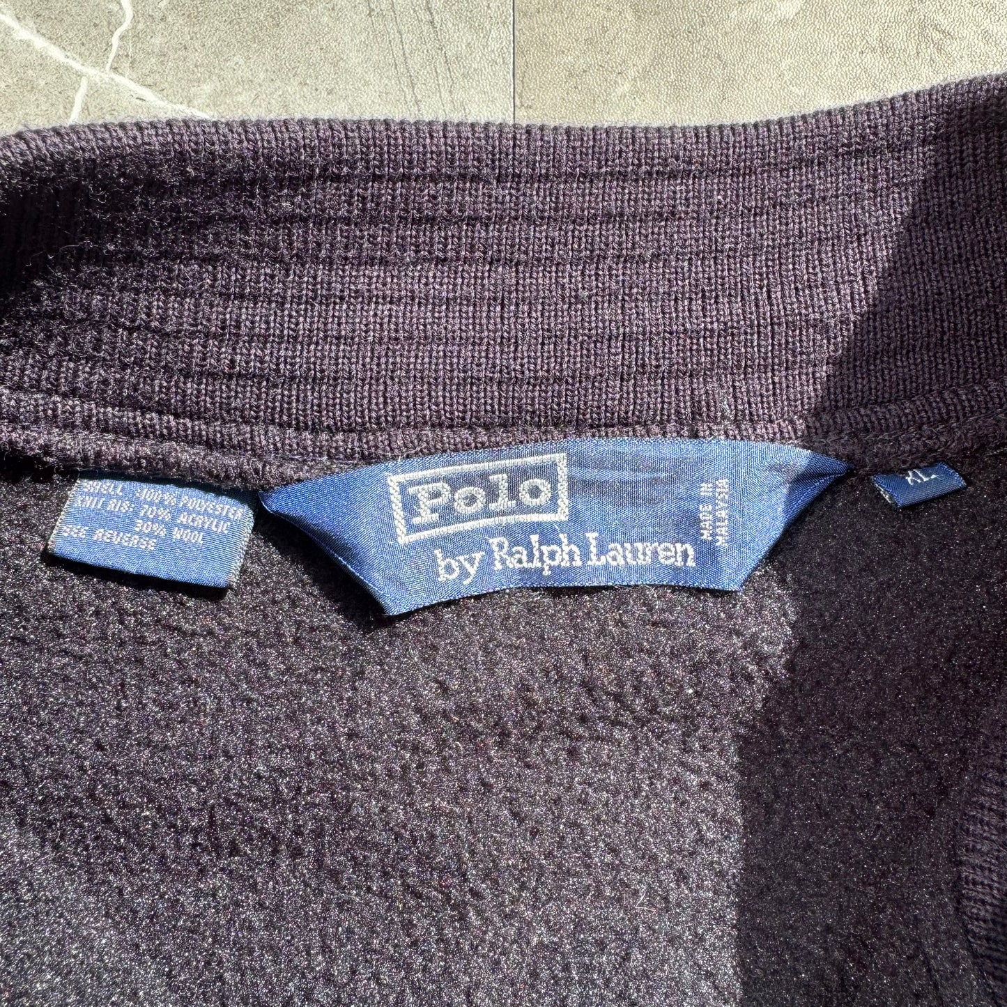 90s Polo by Ralph Lauren Snap Fleece Bomber Jacket