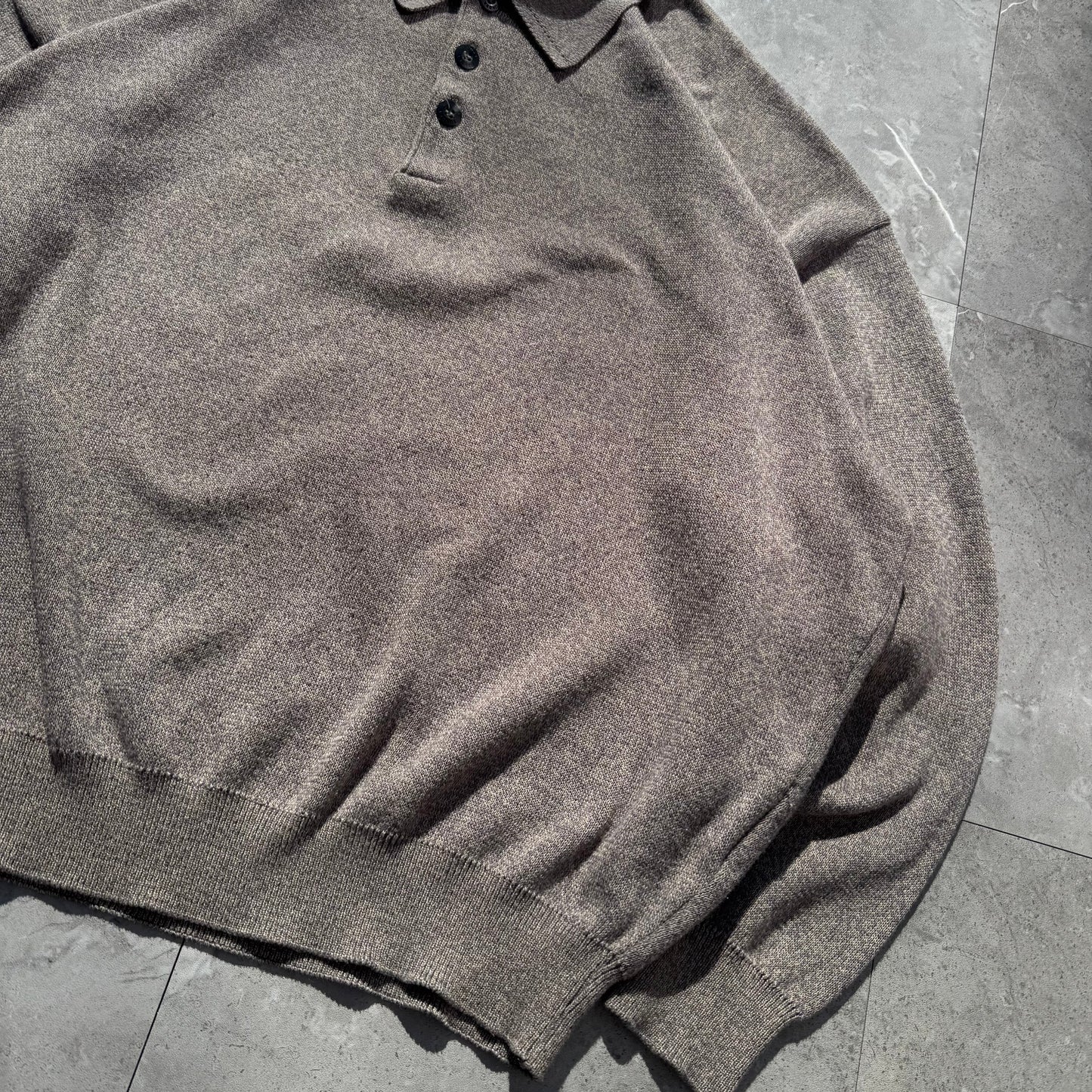 90s Tundra Beige Knit Polo KiiChain Clothing