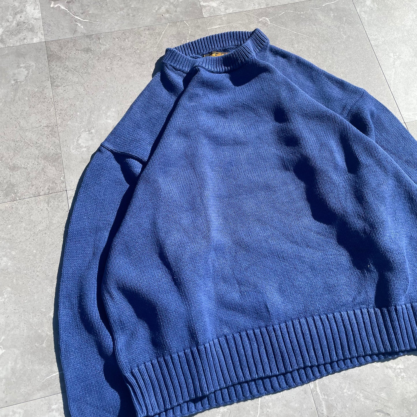 90s Eddie Bauer Heavyweight Blue Knit KiiChain Clothing