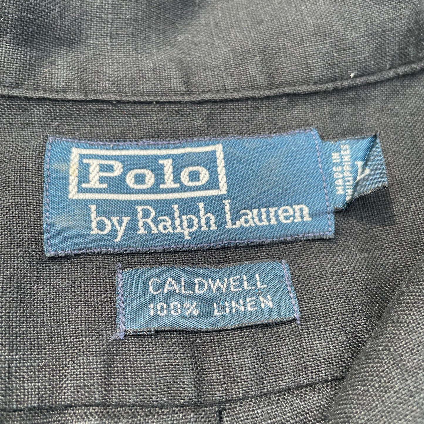 90s Ralph Lauren Caldwell Black Hawaiian Shirt KiiChain Clothing