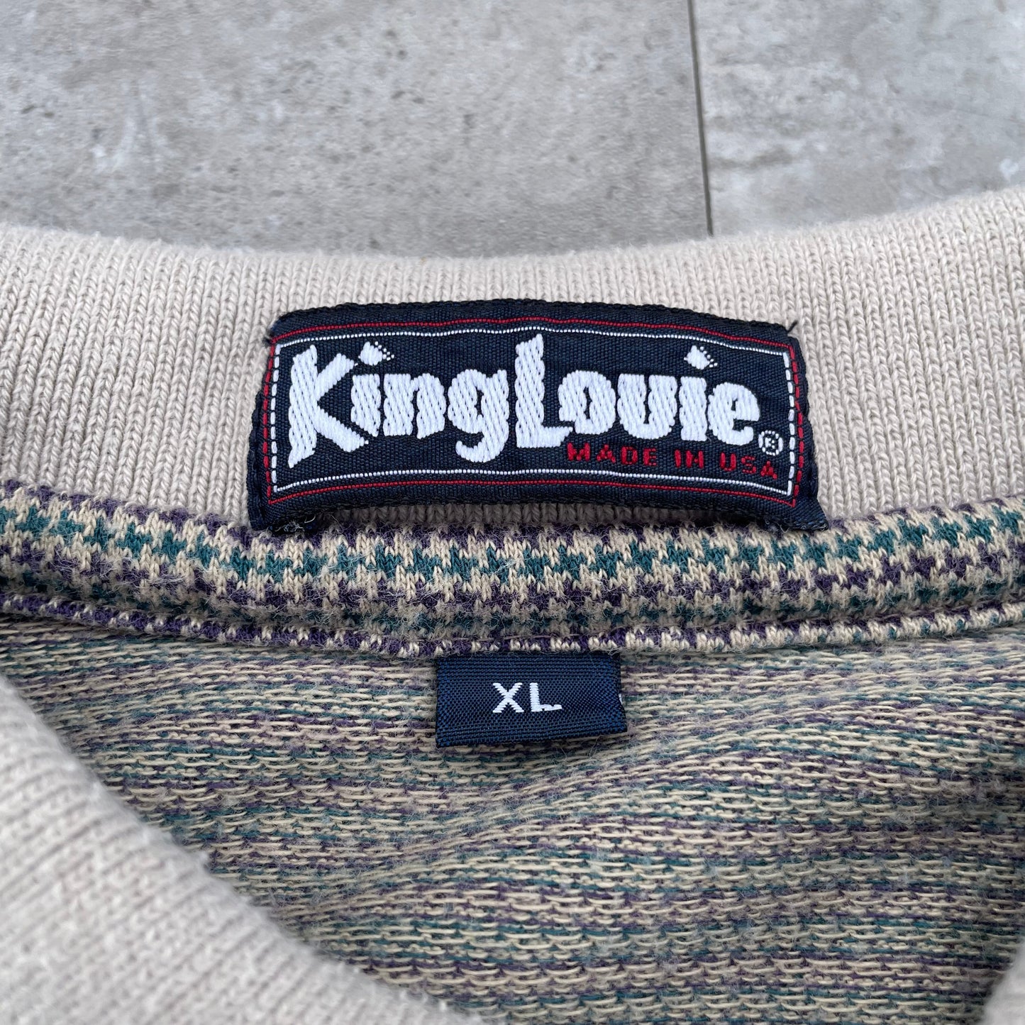 90s-00s King Louie Made in USA Checkered Polo Shirt KiiChain Clothing