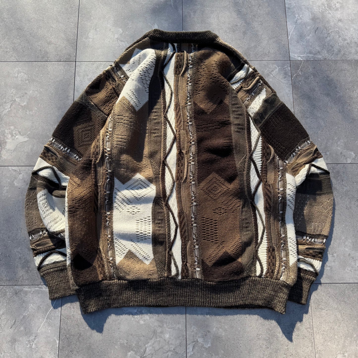 90s Le Tigre Coogi-Style 3D Design Knit