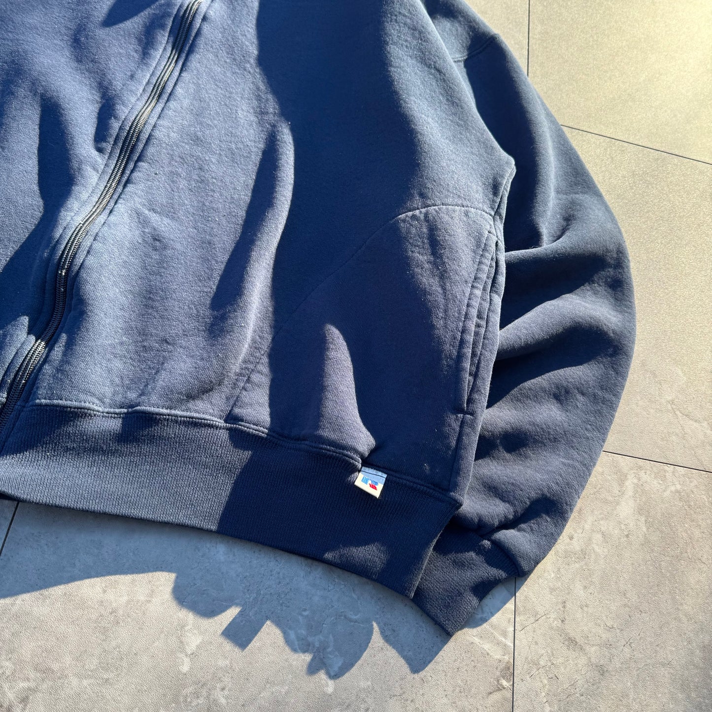 90s Russell Athletic Navy Zip-Up Sweatshirt Jacket