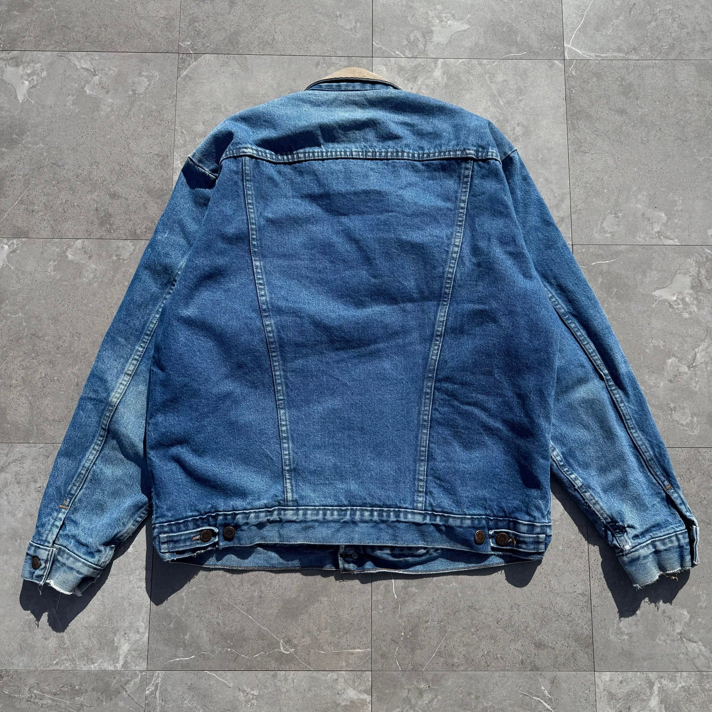 80s Wrangler Carpet-Lined Corduroy Collar Denim Jacket KiiChain Clothing