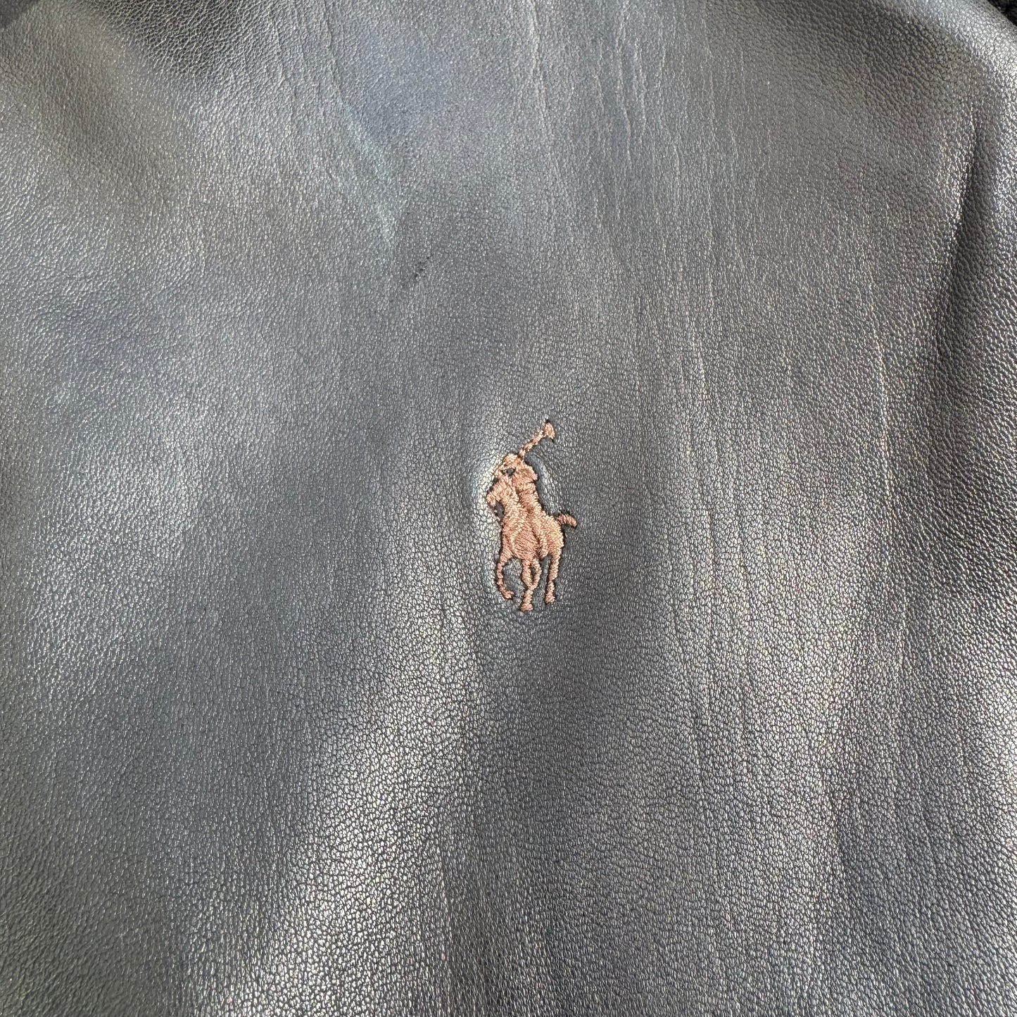 90s Polo by Ralph Lauren Black Leather Jacket
