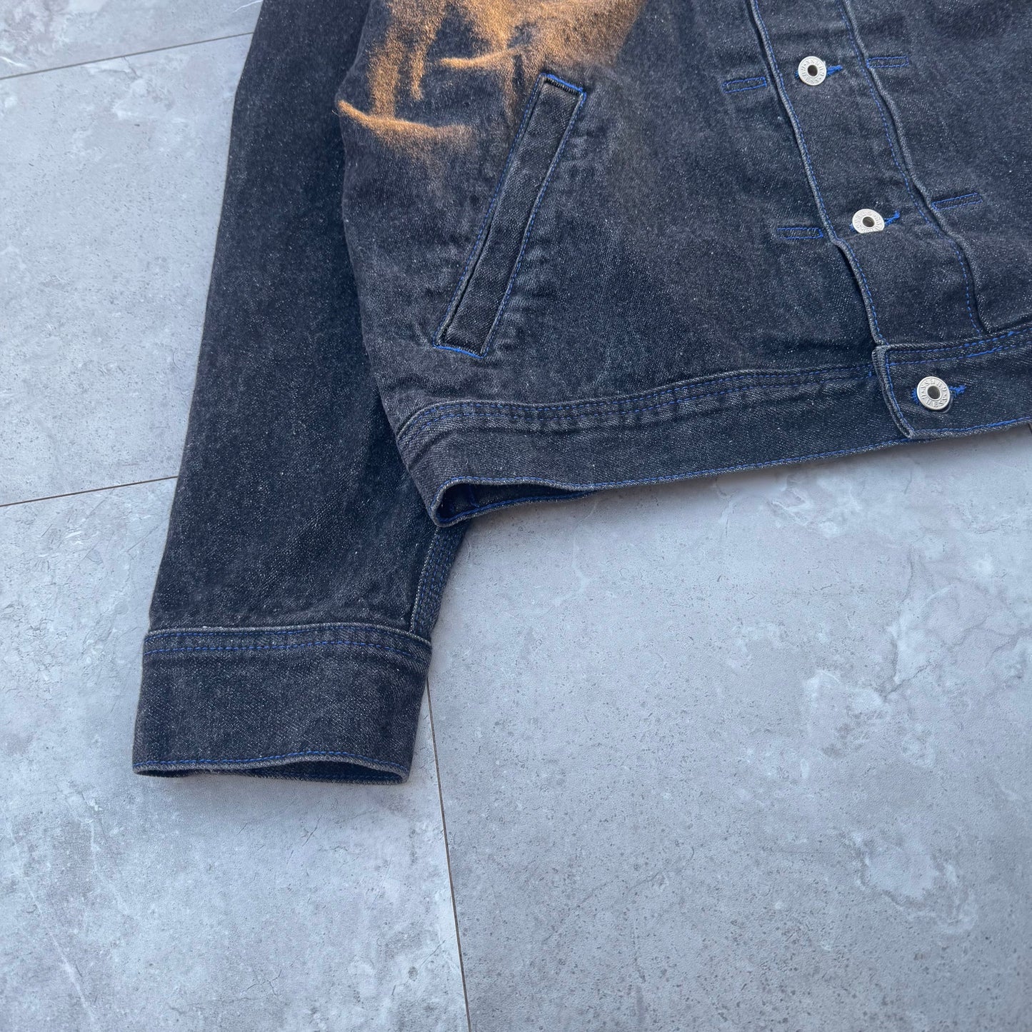 90s Guess Made in USA Black Denim Jacket KiiChain Clothing