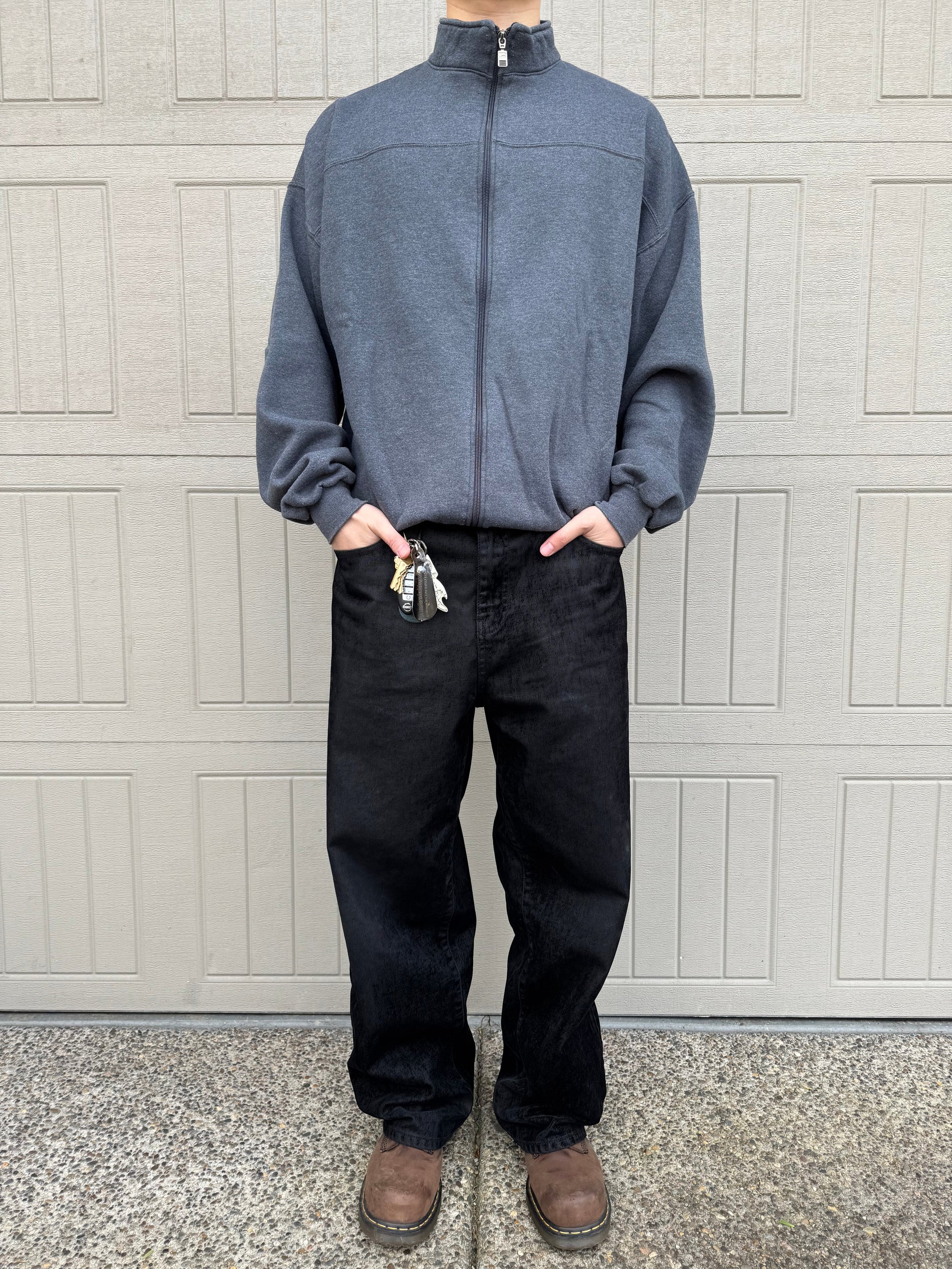 90s Russell Athletic Gray Full Zip Sweatshirt KiiChain Clothing