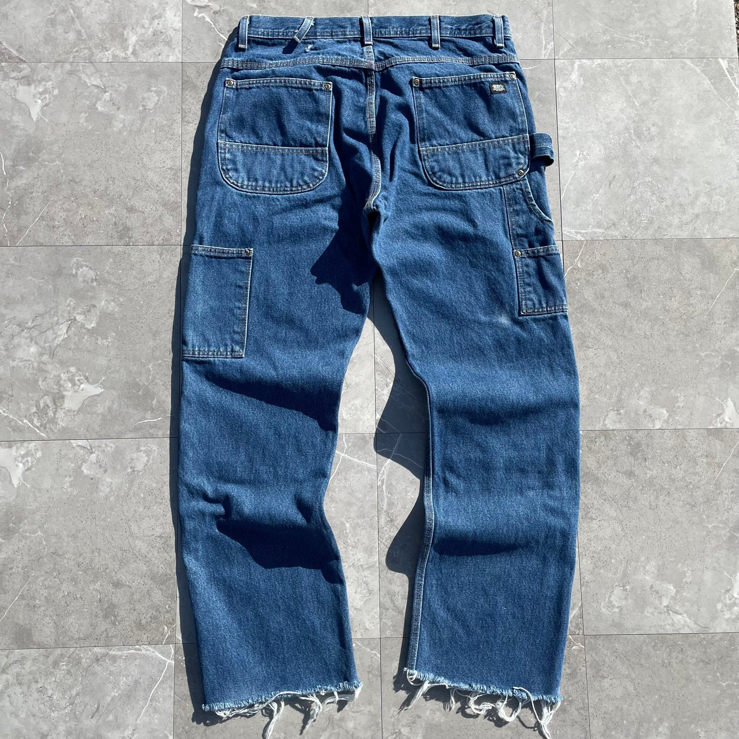 90s-00s KEY Double Knee Denim Work Pants 36x34 KiiChain Clothing