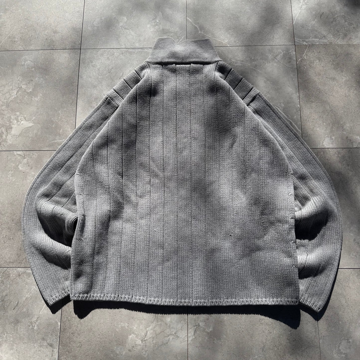 90s Ralph Lauren: Polo Jeans Company Gray Heavyweight Quarter Zip Knit