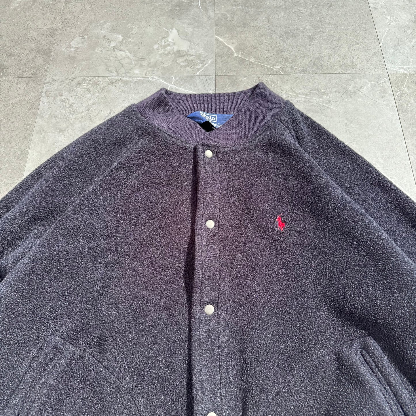 90s Polo by Ralph Lauren Snap Fleece Bomber Jacket