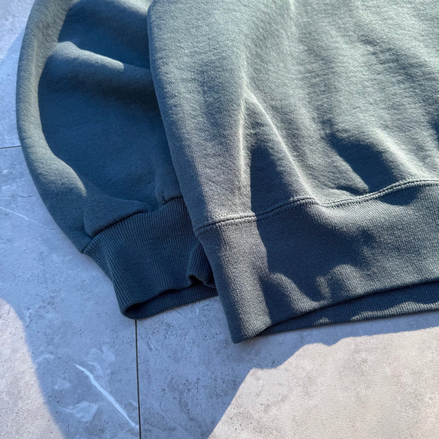 90s Russell Athletic Made in USA Grey/Green Blank Sweatshirt KiiChain Clothing