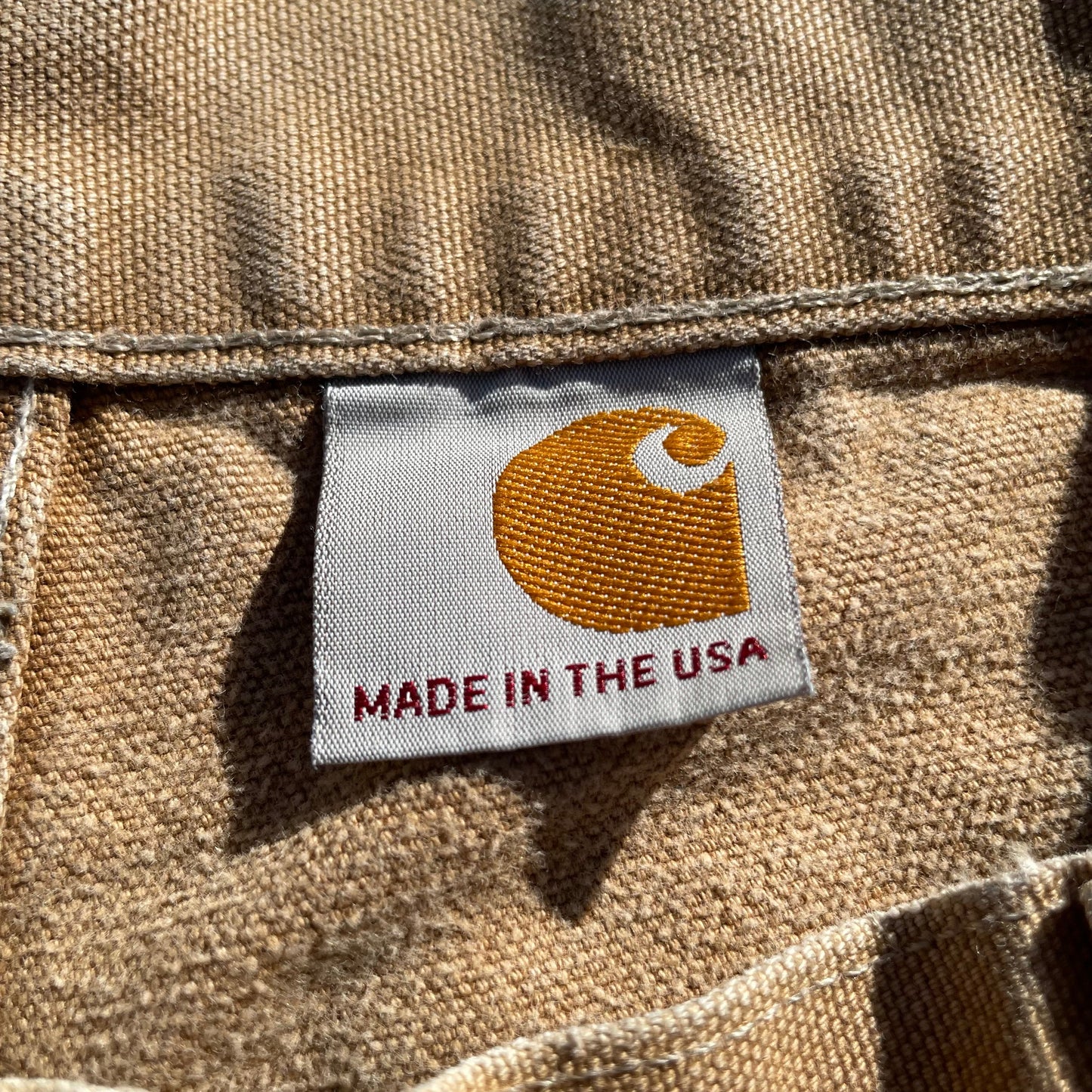 90s Carhartt Made in USA Beige Double Knee Work Pants 30x32 KiiChain Clothing
