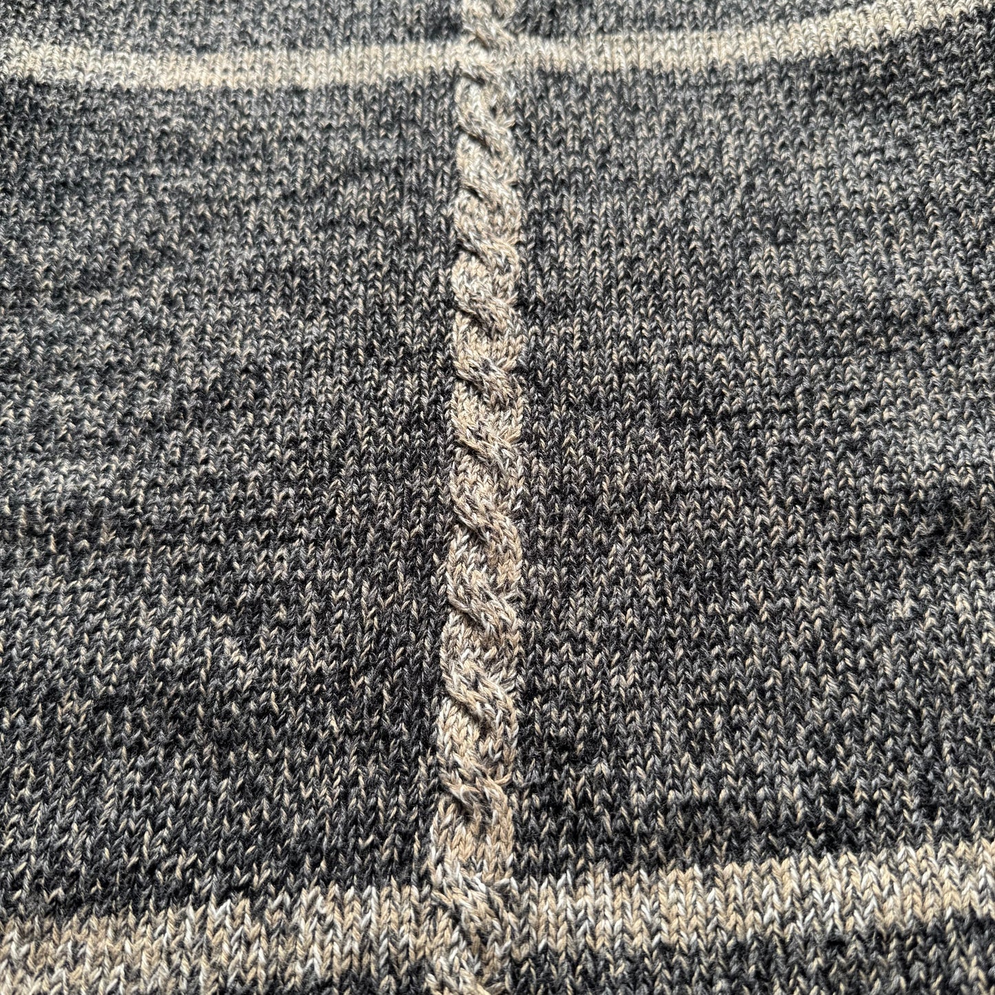 90s-00s Dockers Gray/Beige Checkered Cotton Knit KiiChain Clothing