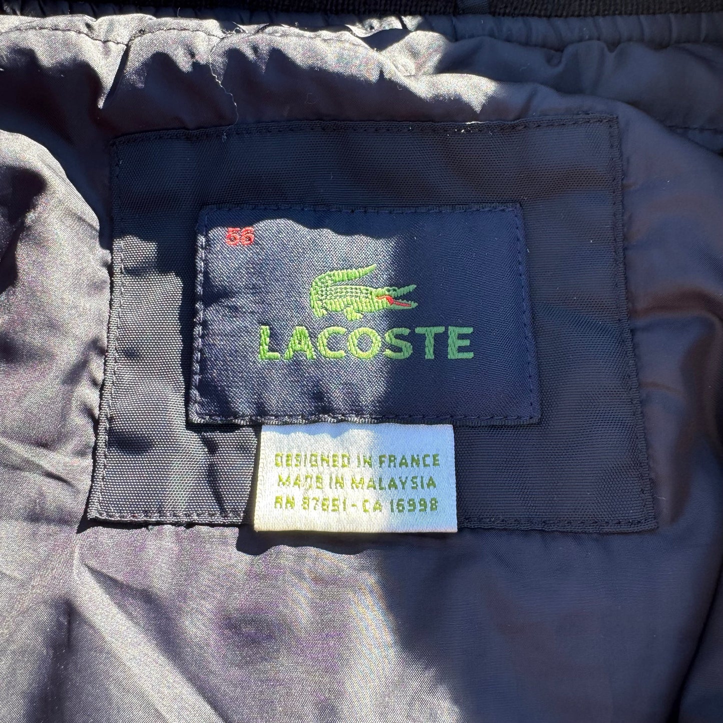 00s Lacoste Black Puffer Jacket KiiChain Clothing