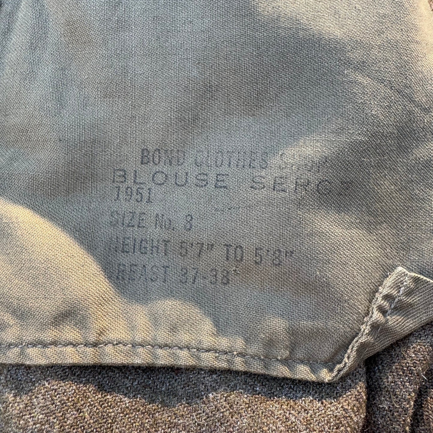 50s Bond Clothes Shop 1951 Made in USA Wool Blouse Serge Jacket KiiChain Clothing