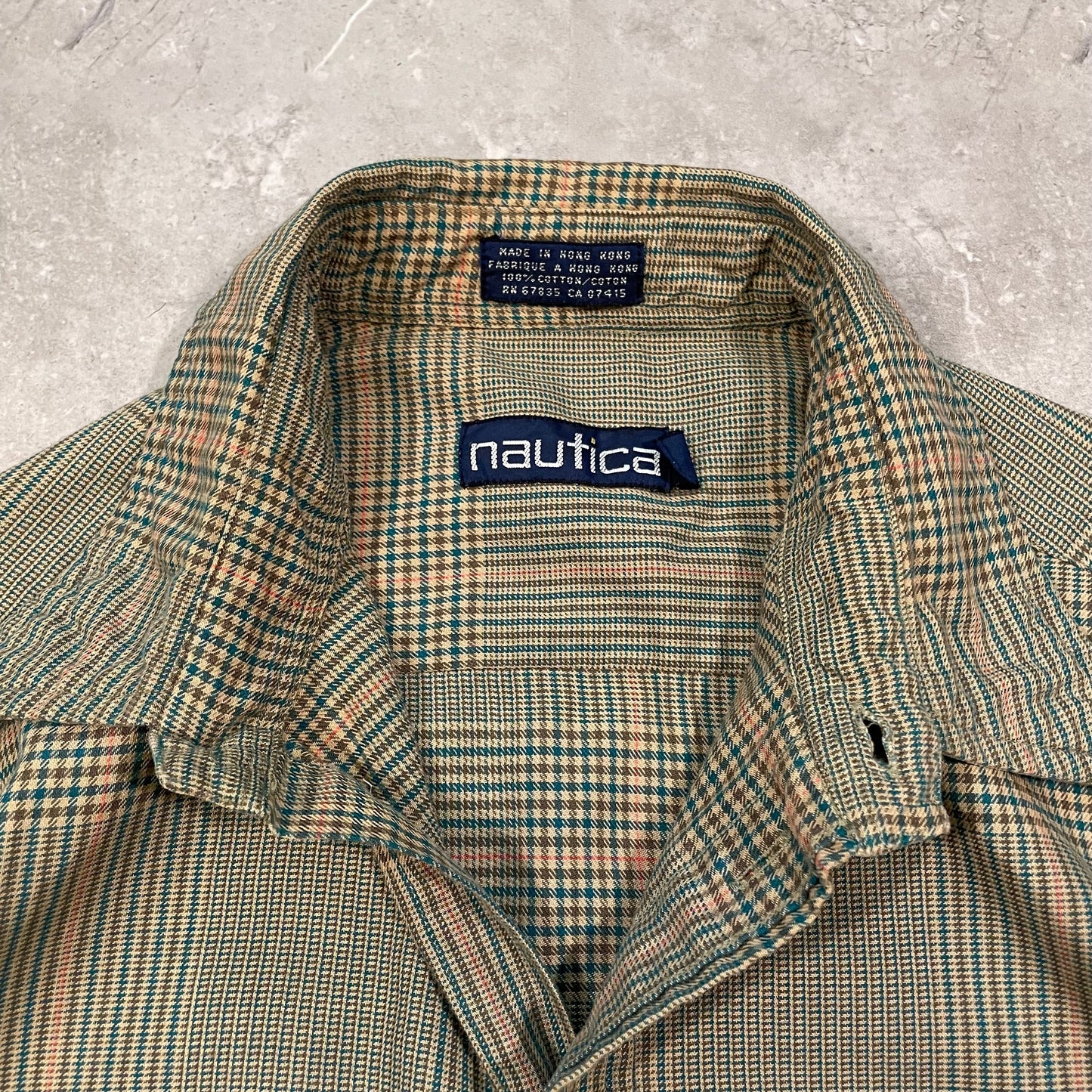90s Nautica Checkered Shirt KiiChain Clothing