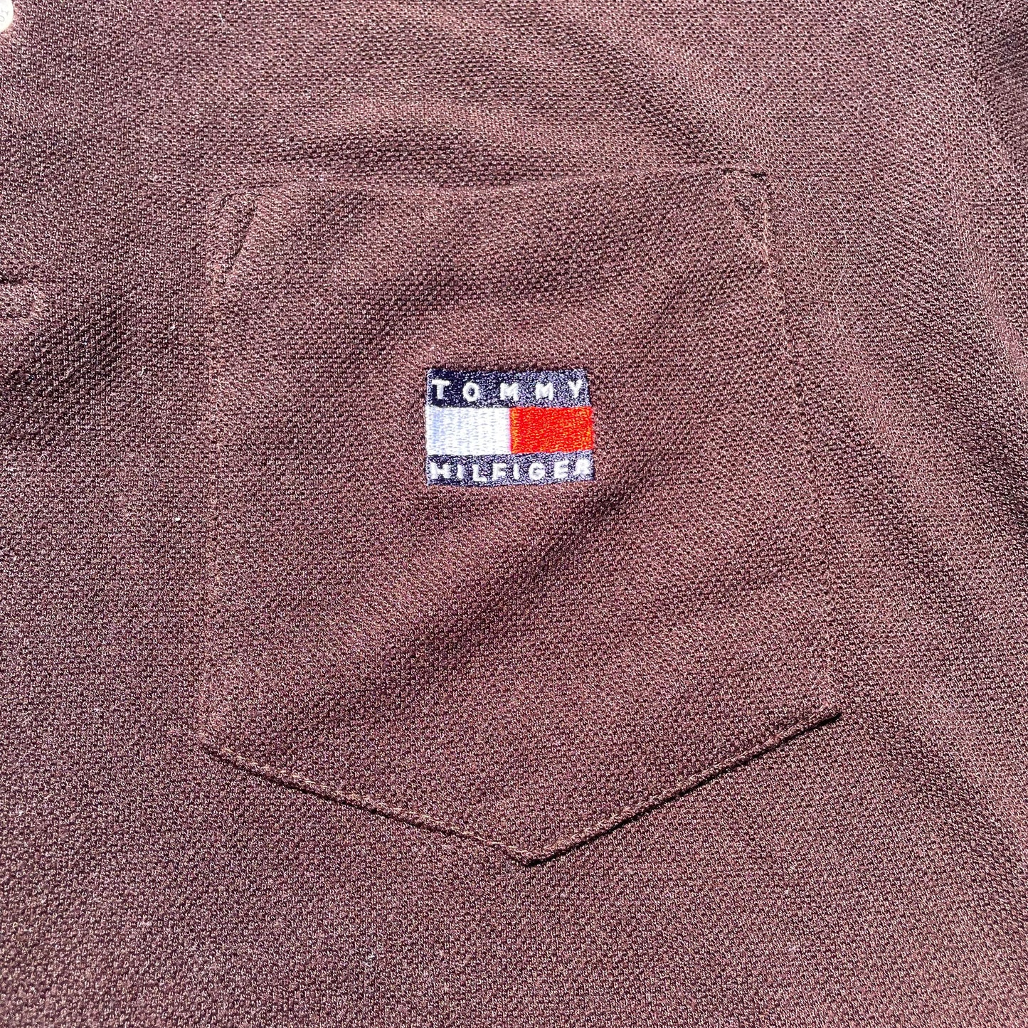 90s Tommy Hilfiger Brown Polo Shirt KiiChain Clothing