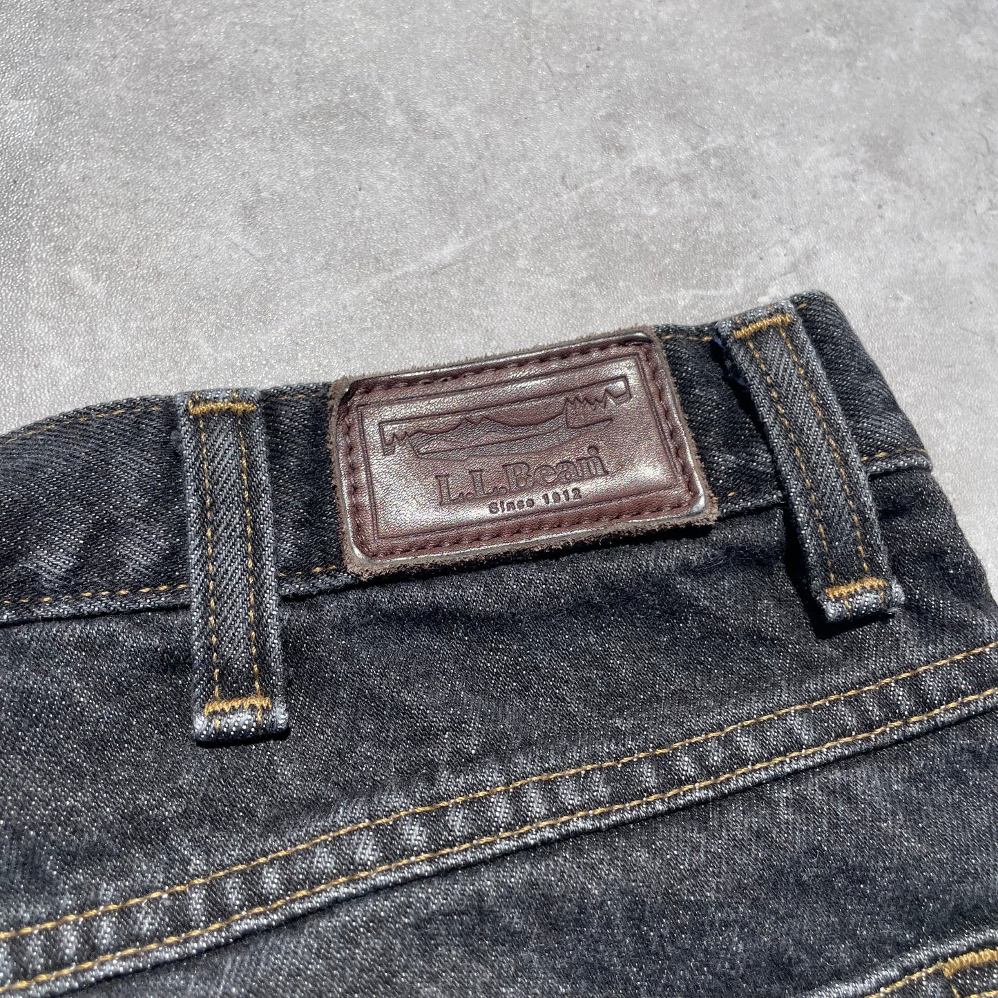 90s L.L. Bean Black Denim 35x34 KiiChain Clothing