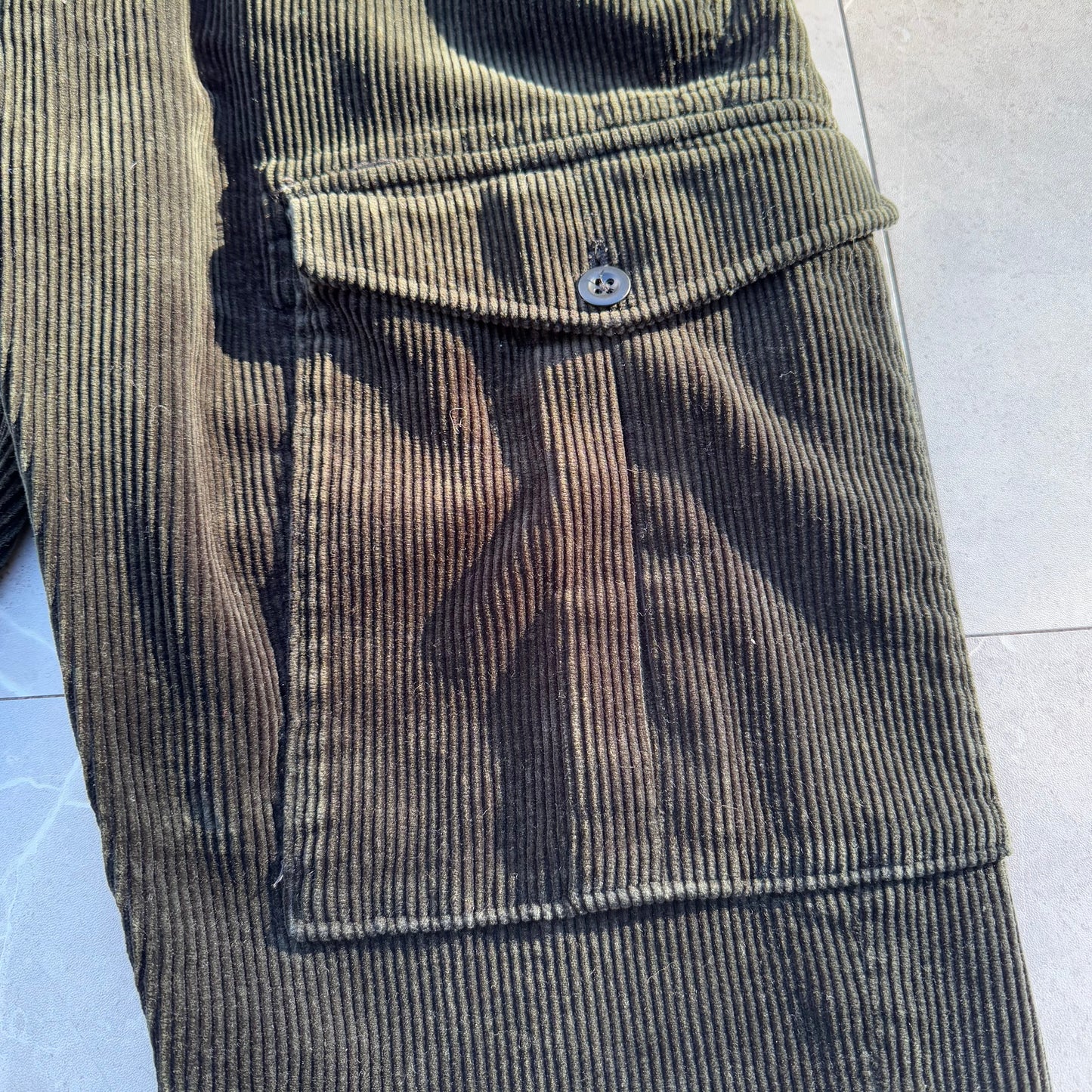 00s Polo by Ralph Lauren Black Corduroy Cargo Pants 33x34 KiiChain Clothing