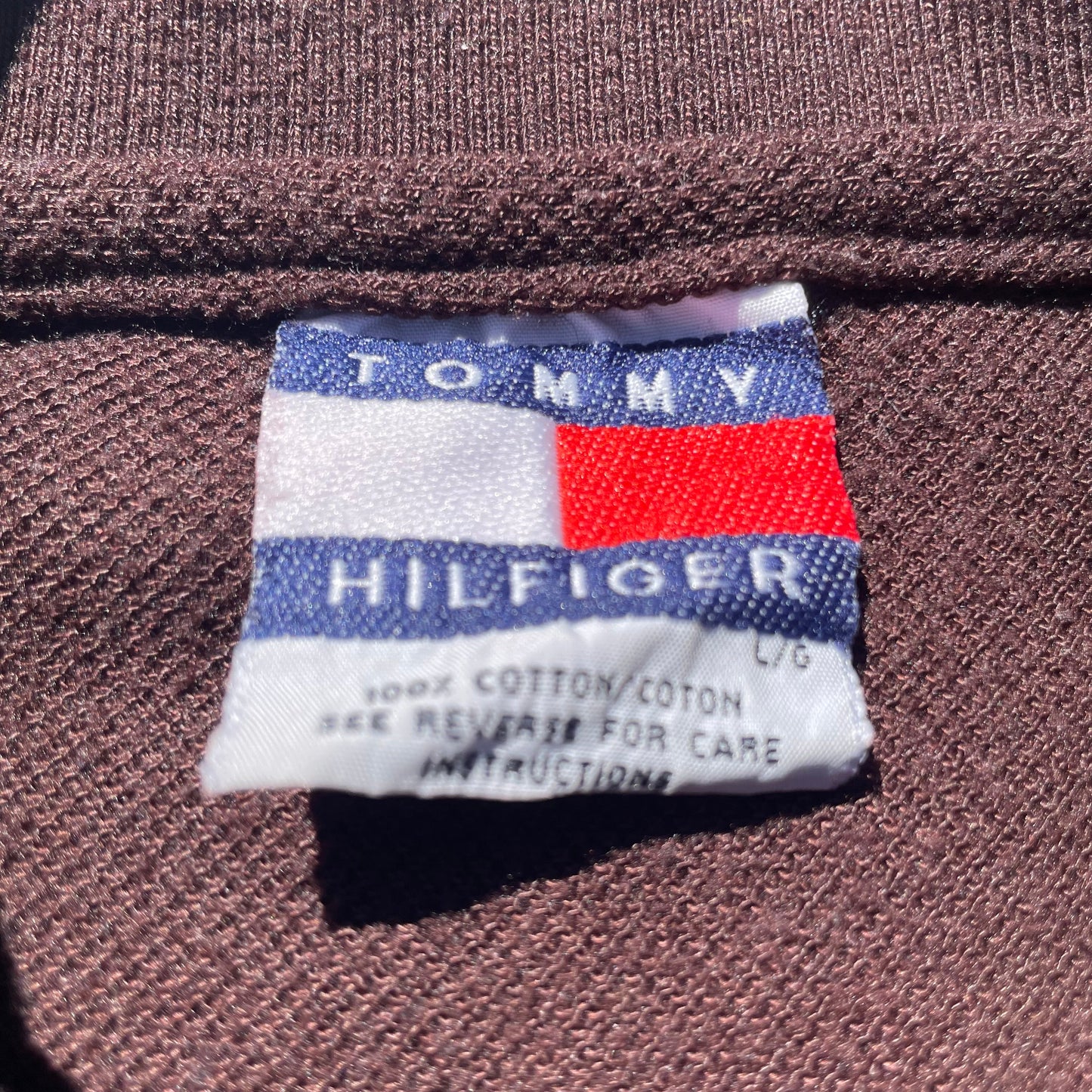 90s Tommy Hilfiger Brown Polo Shirt KiiChain Clothing