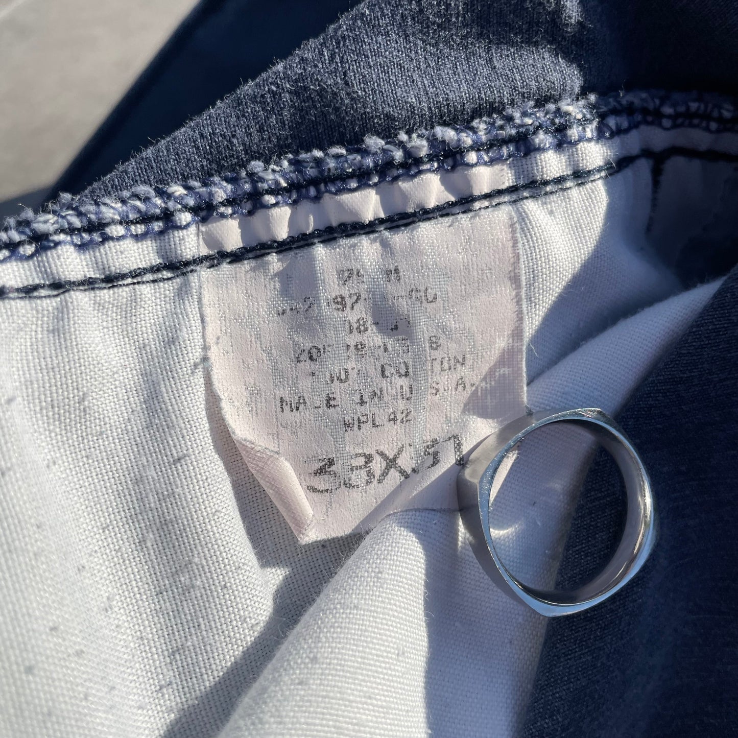 80s-90s Dockers Made in USA Two-Tuck Pleated Faded Blue Chino Pants 33x31 KiiChain Clothing