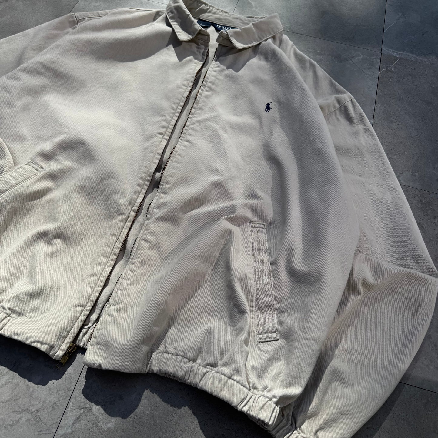 90s Polo by Ralph Lauren Cotton Made in USA Cream Swing Top Jacket