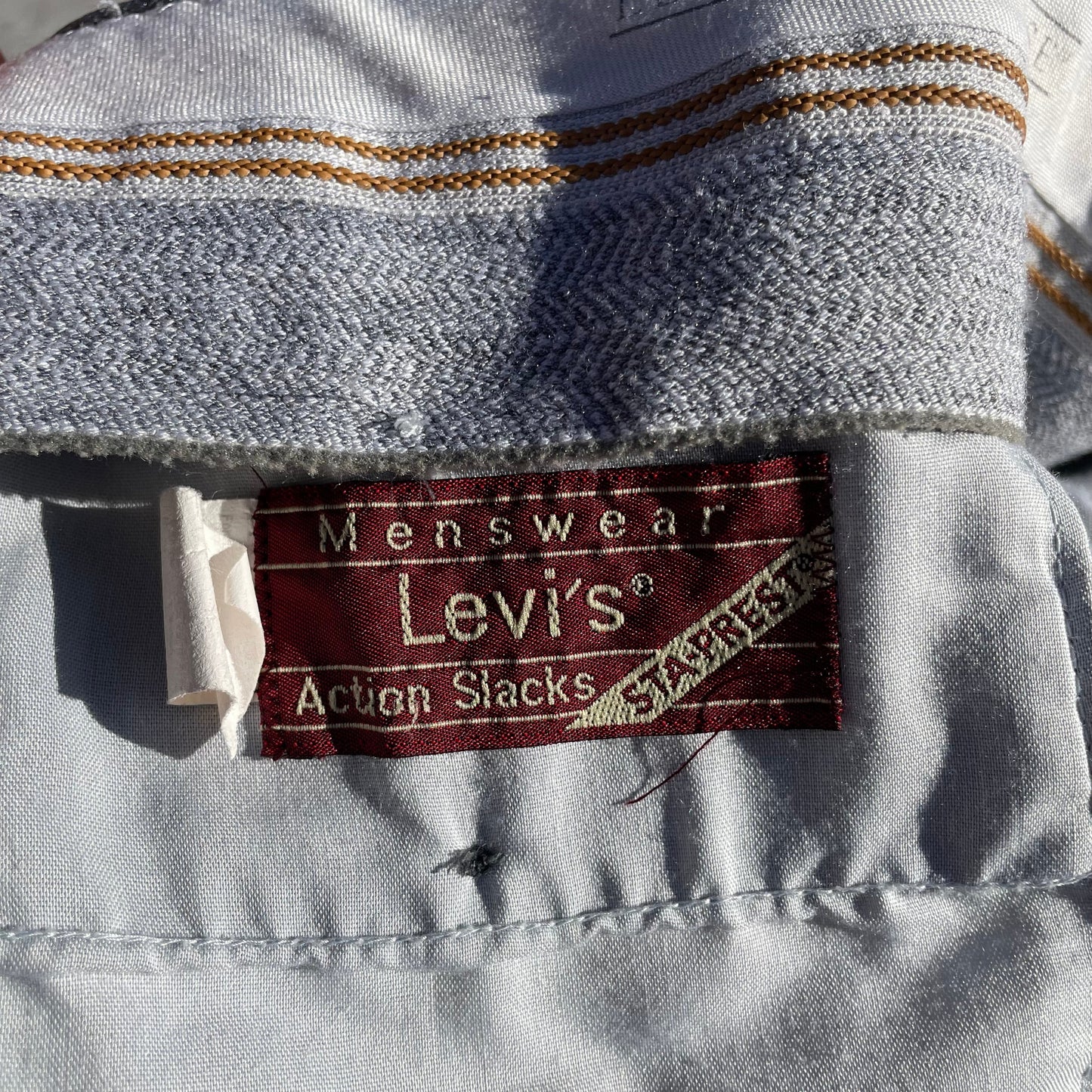 80s Levi's Made in USA Sta-Prest Gray Action Slacks KiiChain Clothing