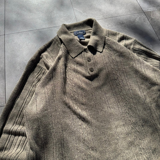 00s Dockers Beige Knit Polo KiiChain Clothing