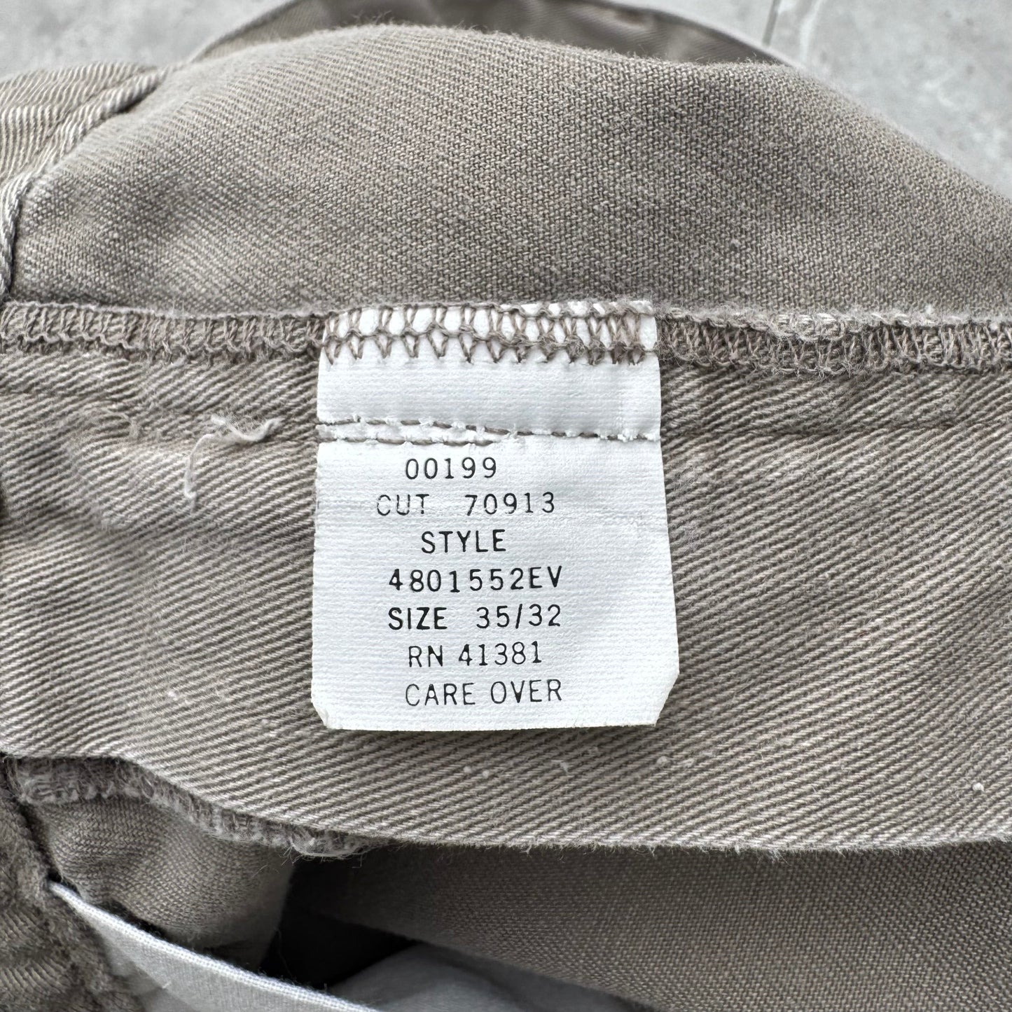 80s-90s Polo by Ralph Lauren Made in USA Faded Gray Pleated Chino Pants 35x32 KiiChain Clothing