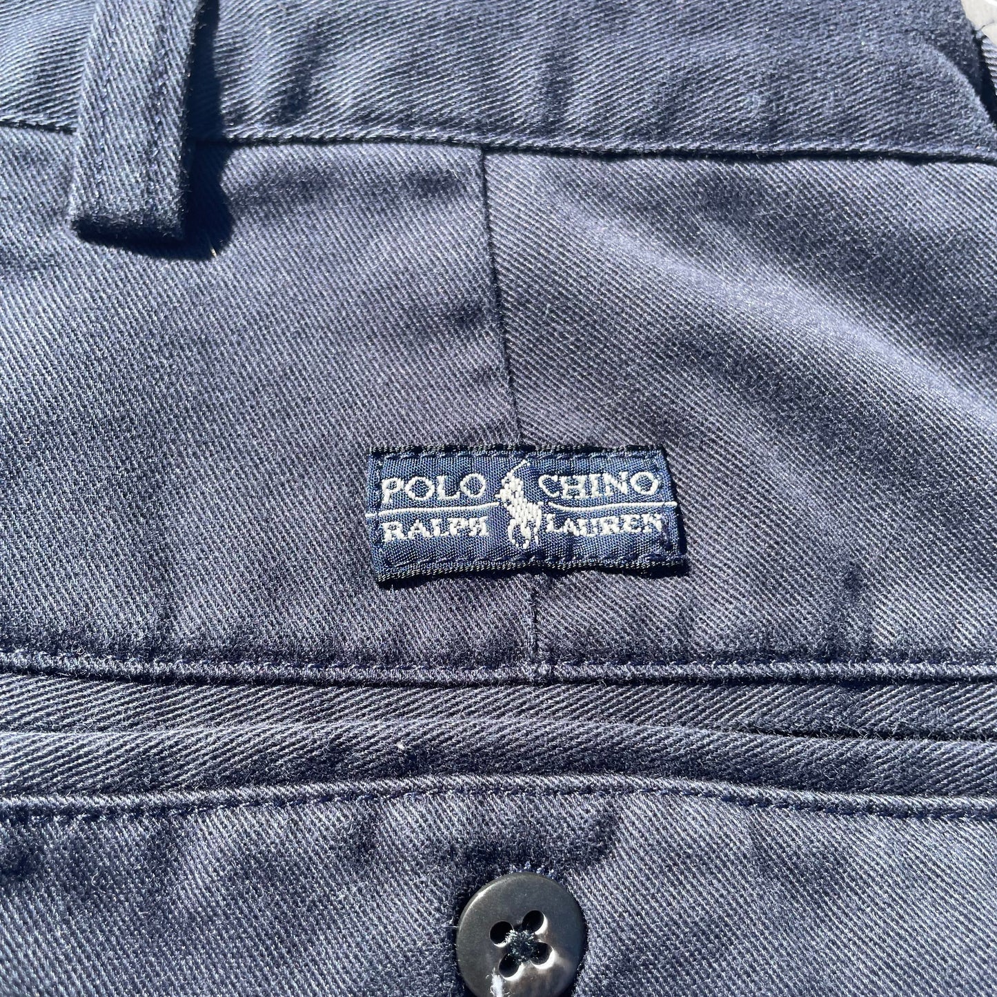 90s-00s Ralph Lauren “Andrew Pant” Two-Tuck Pleated Navy Chino Pants 34x30 KiiChain Clothing